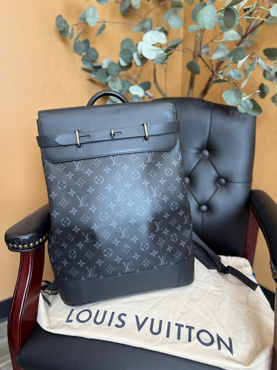 LIKE NEW- Louis Vuitton Monogram Eclipse  Steamer Backpack