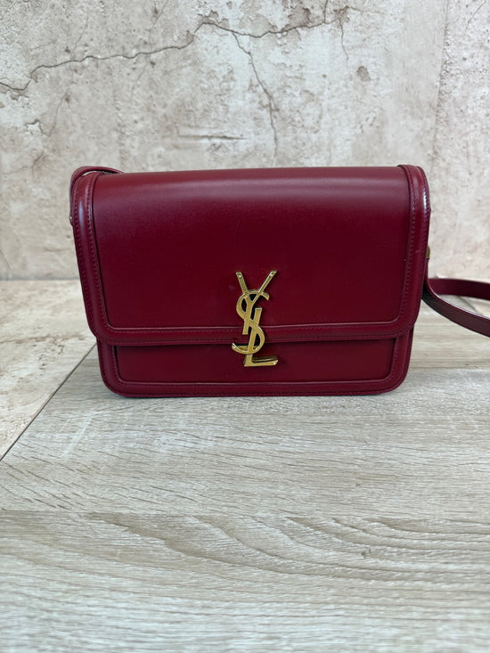Saint Laurent YSL Red Leather Solferino Satchel 