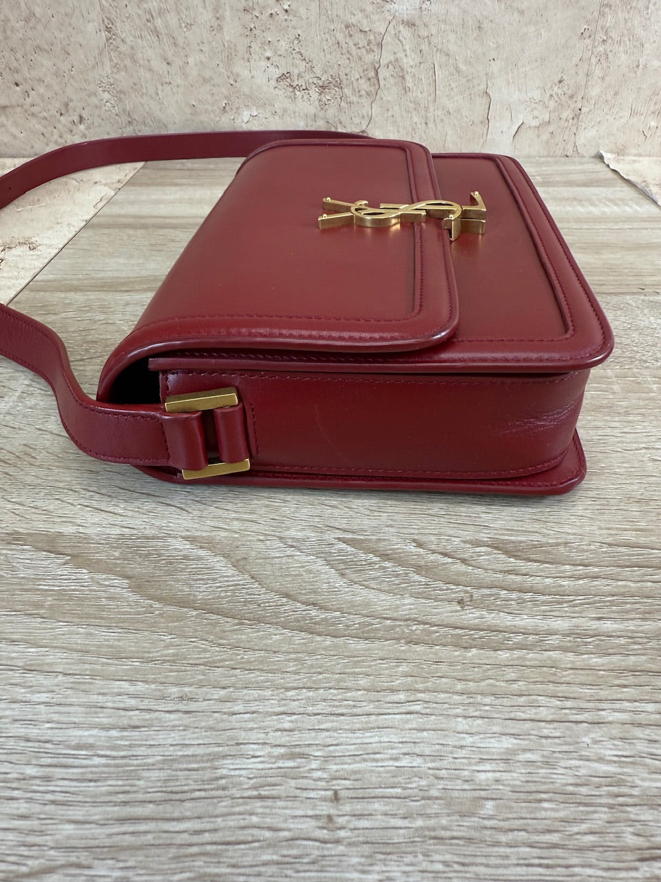 Saint Laurent YSL Red Leather Solferino Satchel 