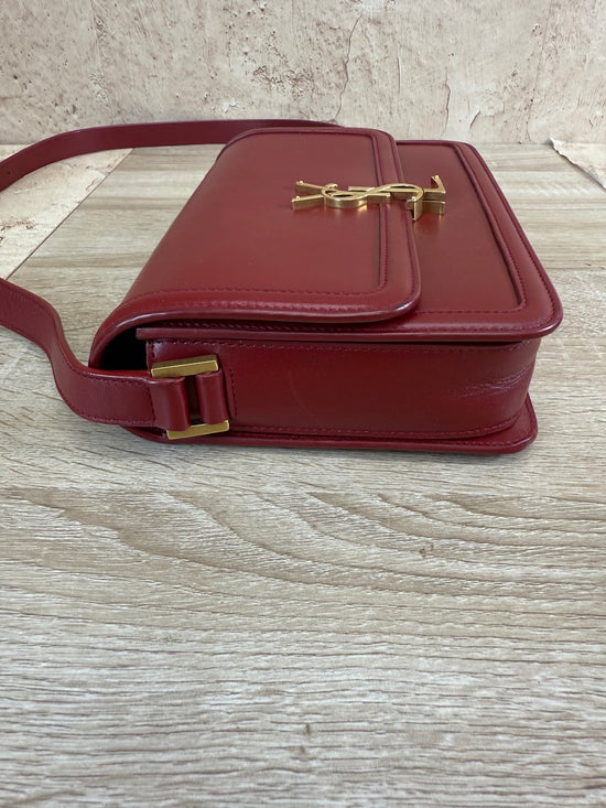 Saint Laurent YSL Red Leather Solferino Satchel 