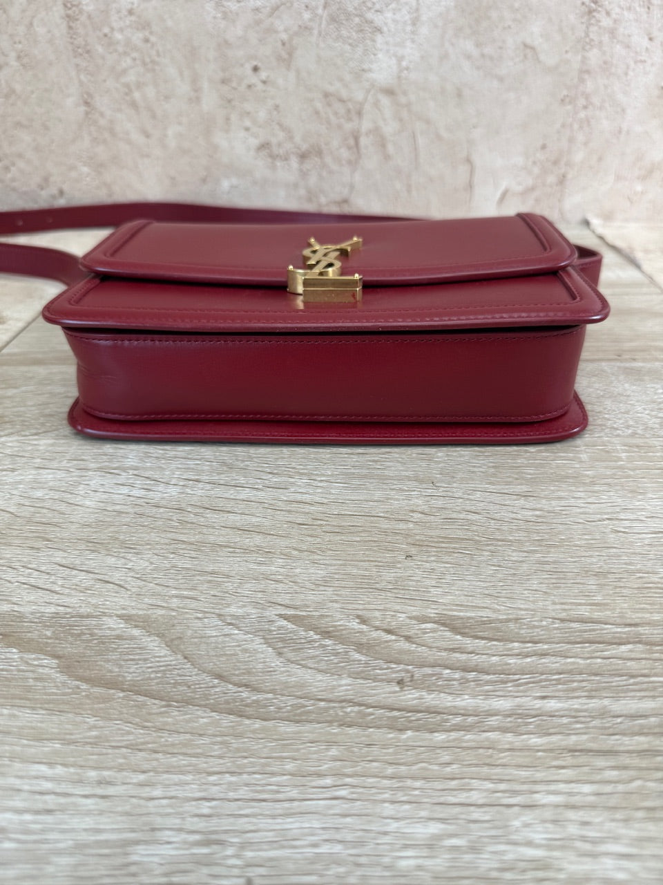 Saint Laurent YSL Red Leather Solferino Satchel 