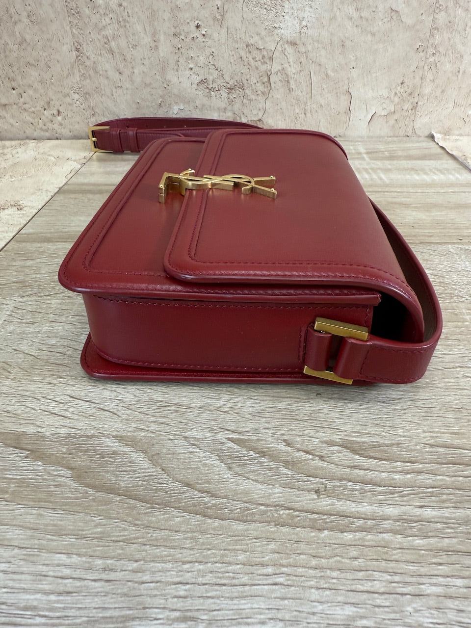 Saint Laurent YSL Red Leather Solferino Satchel 