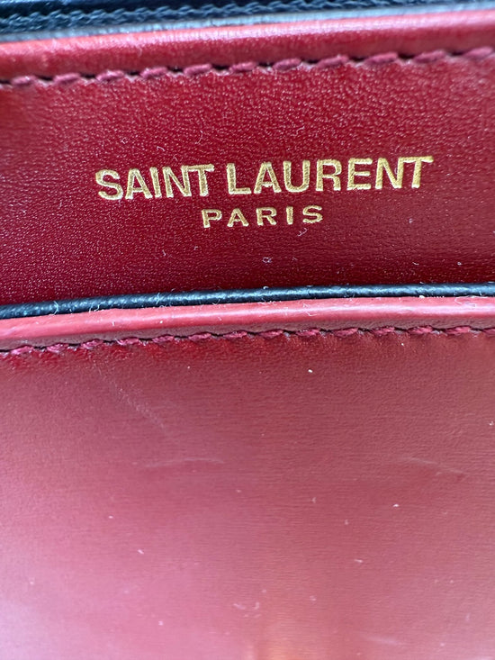 Saint Laurent YSL Red Leather Solferino Satchel 