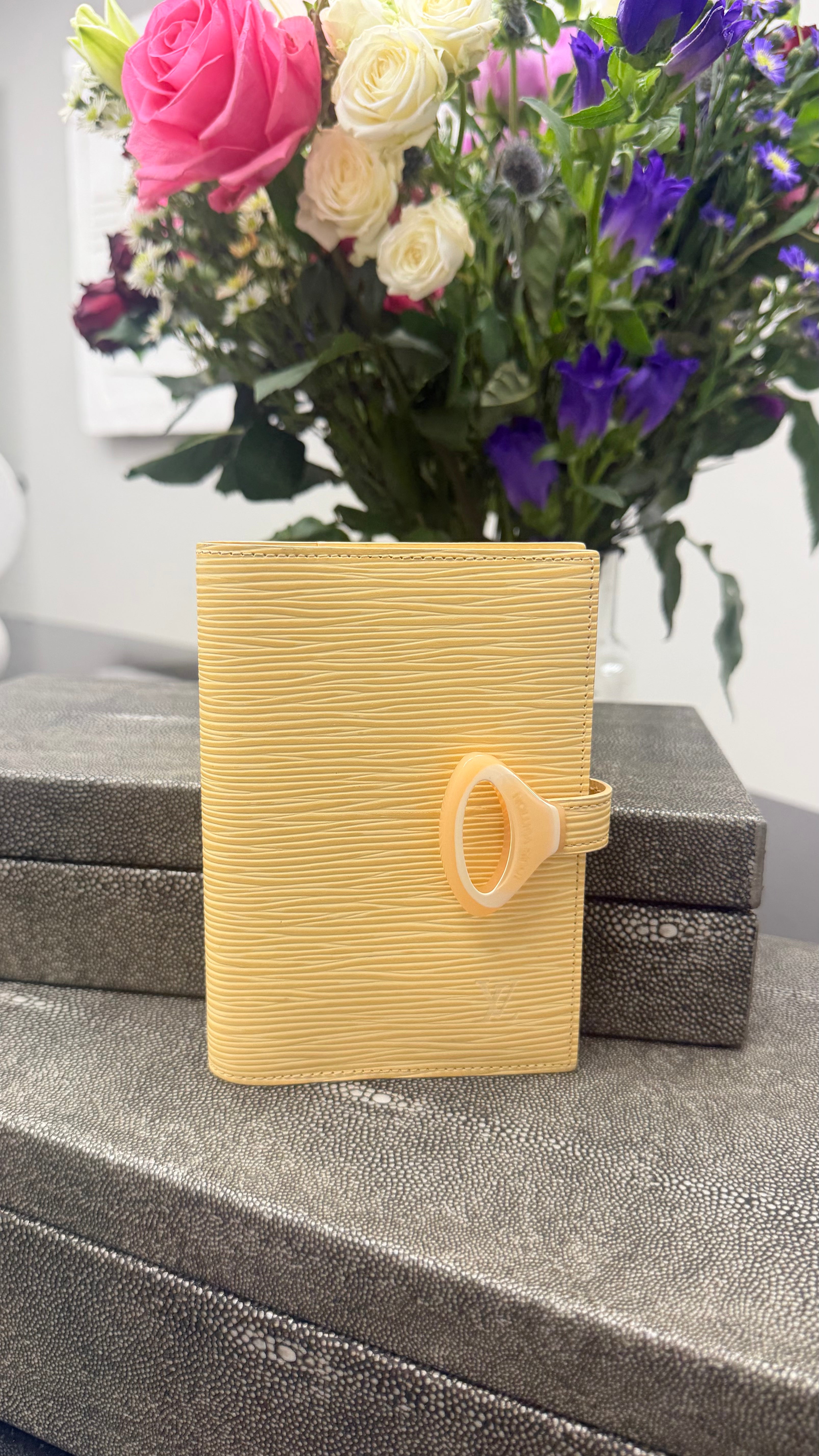 Louis Vuitton Butter Yellow Epi Leather Passport Agenda Cover PM