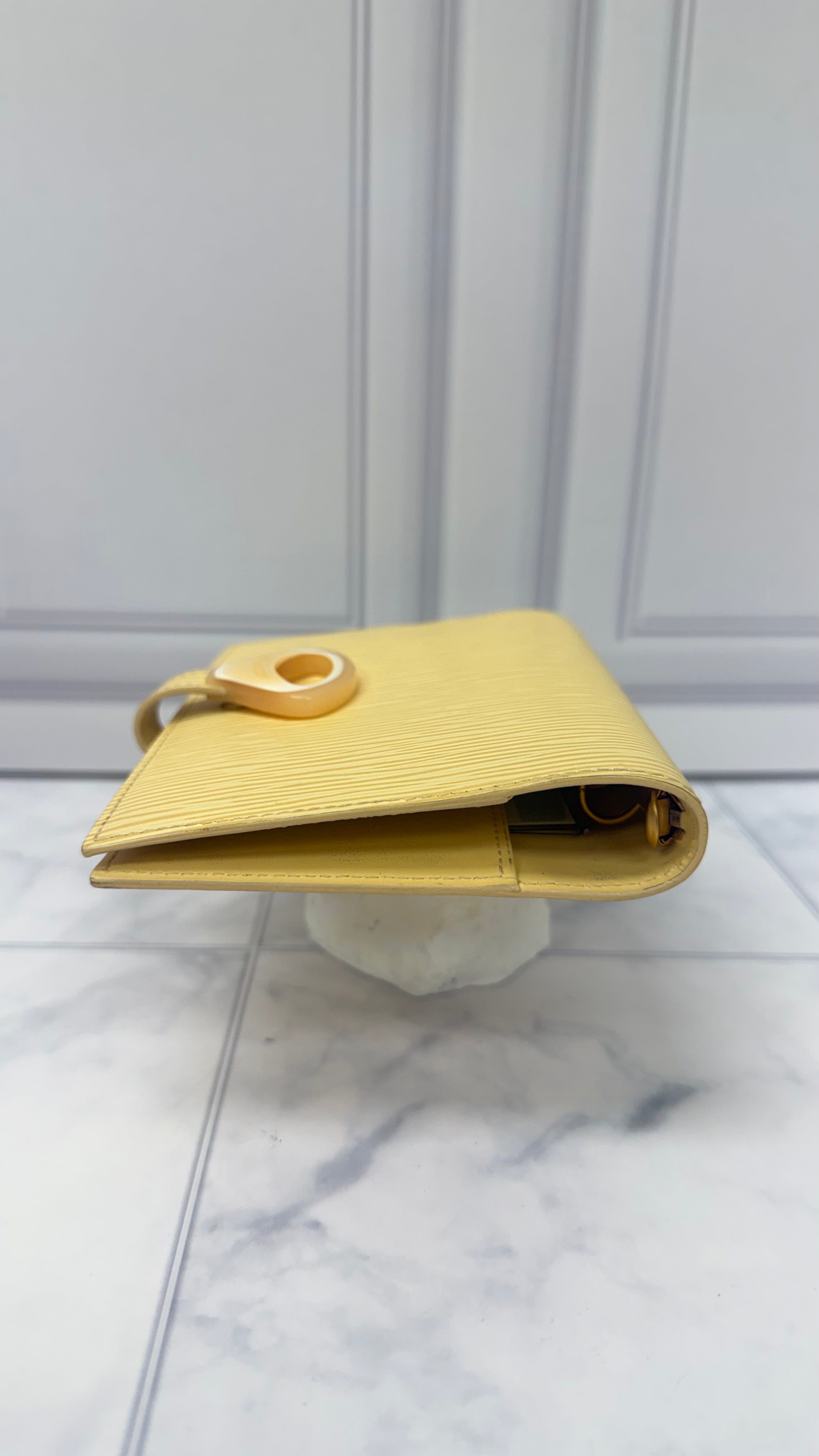 Louis Vuitton Butter Yellow Epi Leather Passport Agenda Cover PM