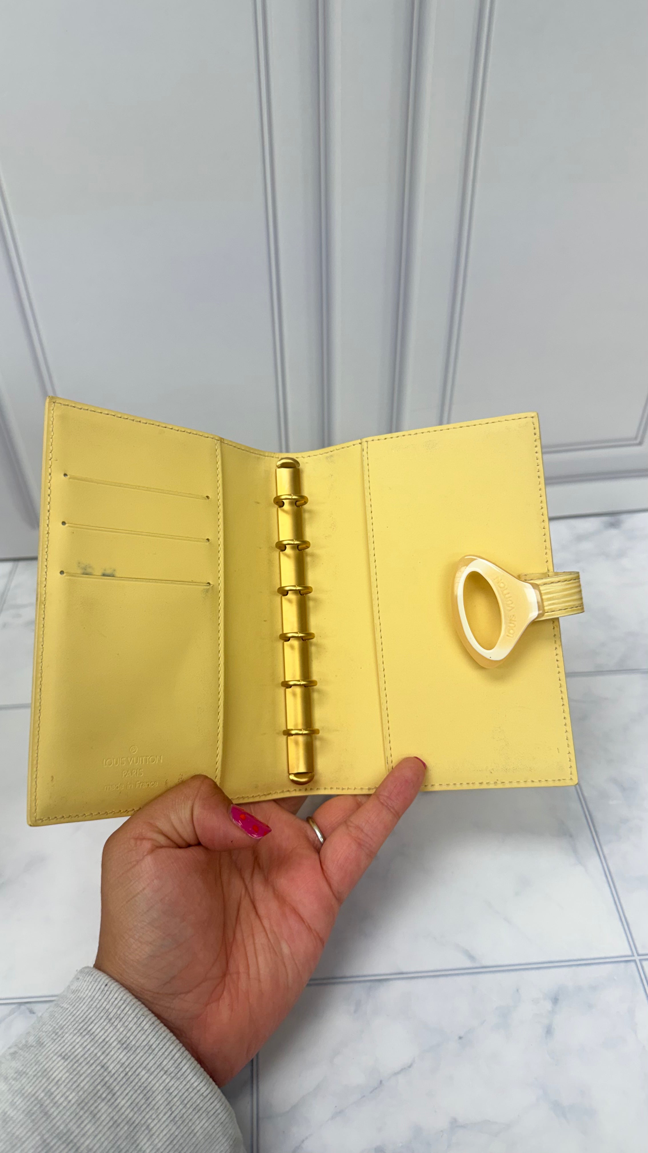 Louis Vuitton Butter Yellow Epi Leather Passport Agenda Cover PM