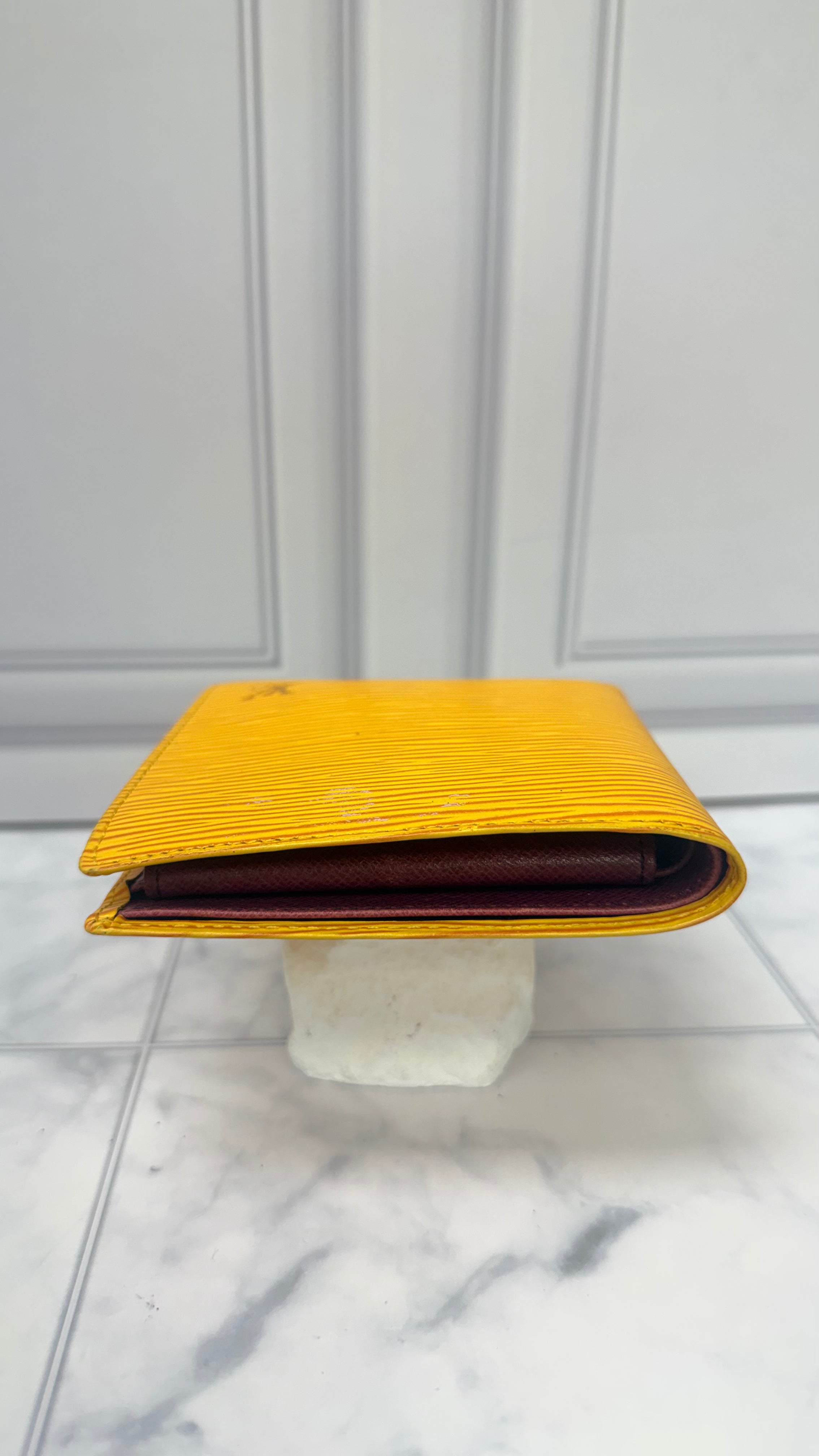 Louis Vuitton Yellow Epi Leather Bifold Wallet