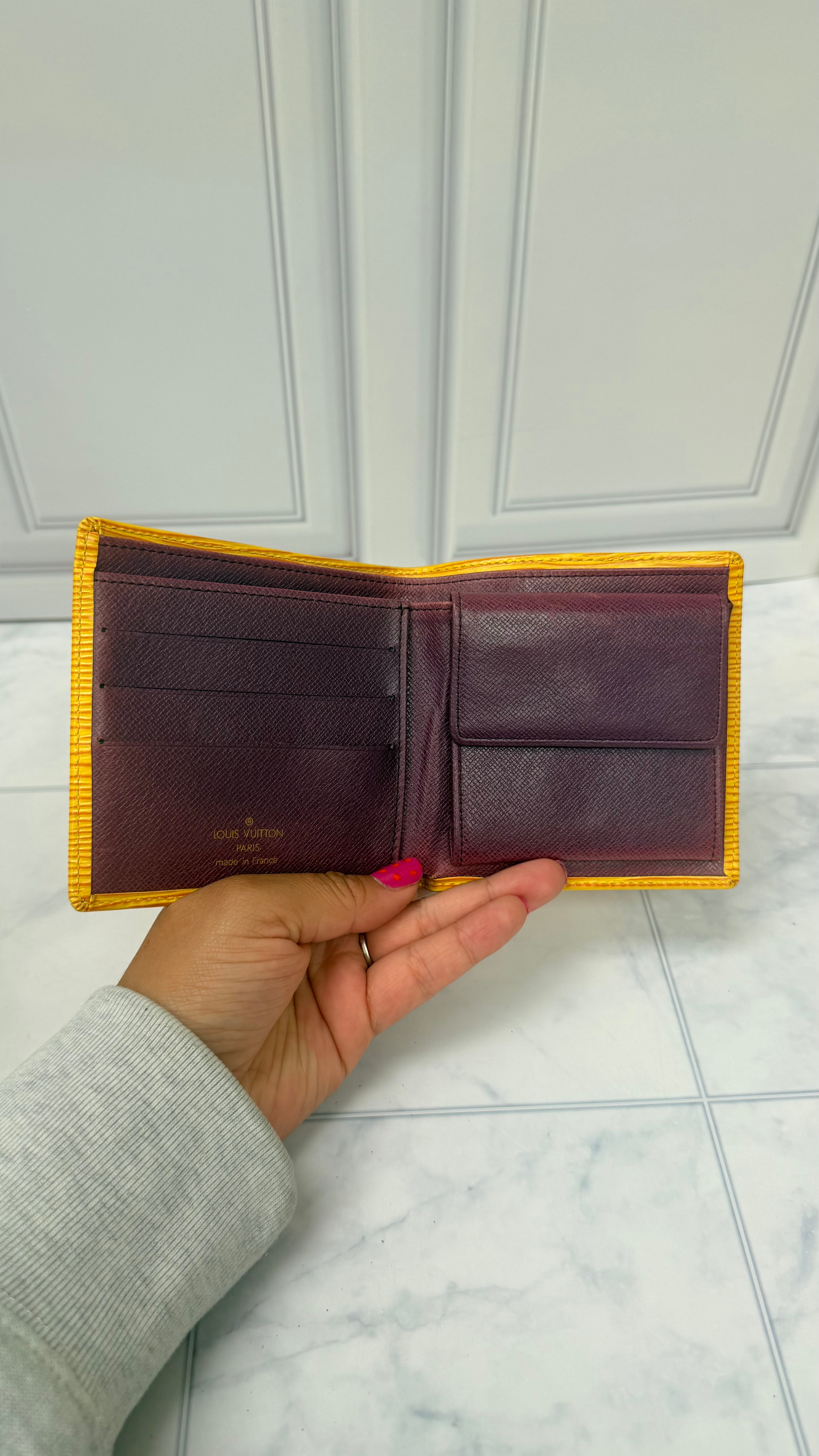 Louis Vuitton Yellow Epi Leather Bifold Wallet