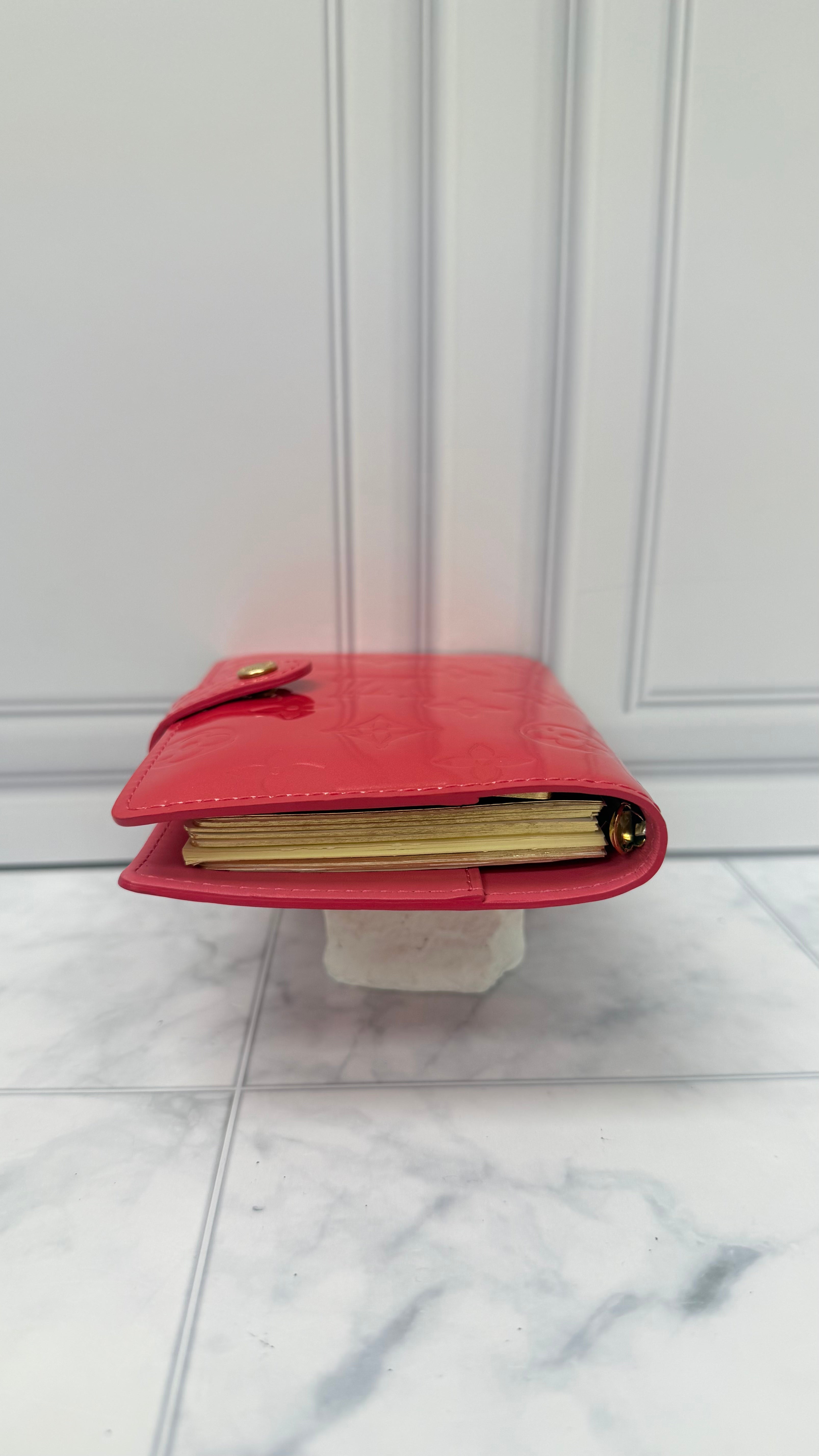 Louis Vuitton Monogram Pink Vernis Leather Passport Agenda Cover PM