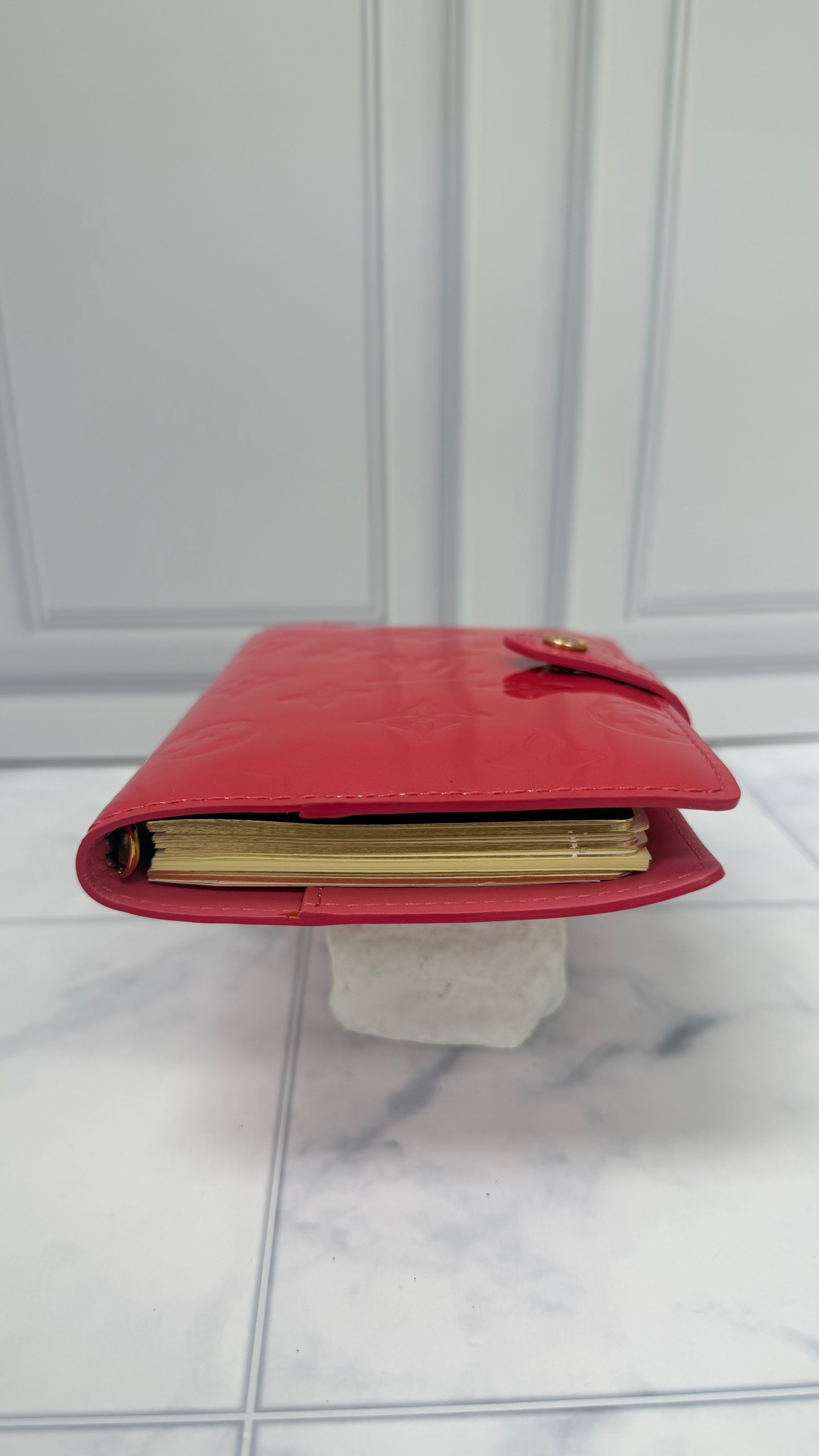 Louis Vuitton Monogram Pink Vernis Leather Passport Agenda Cover PM