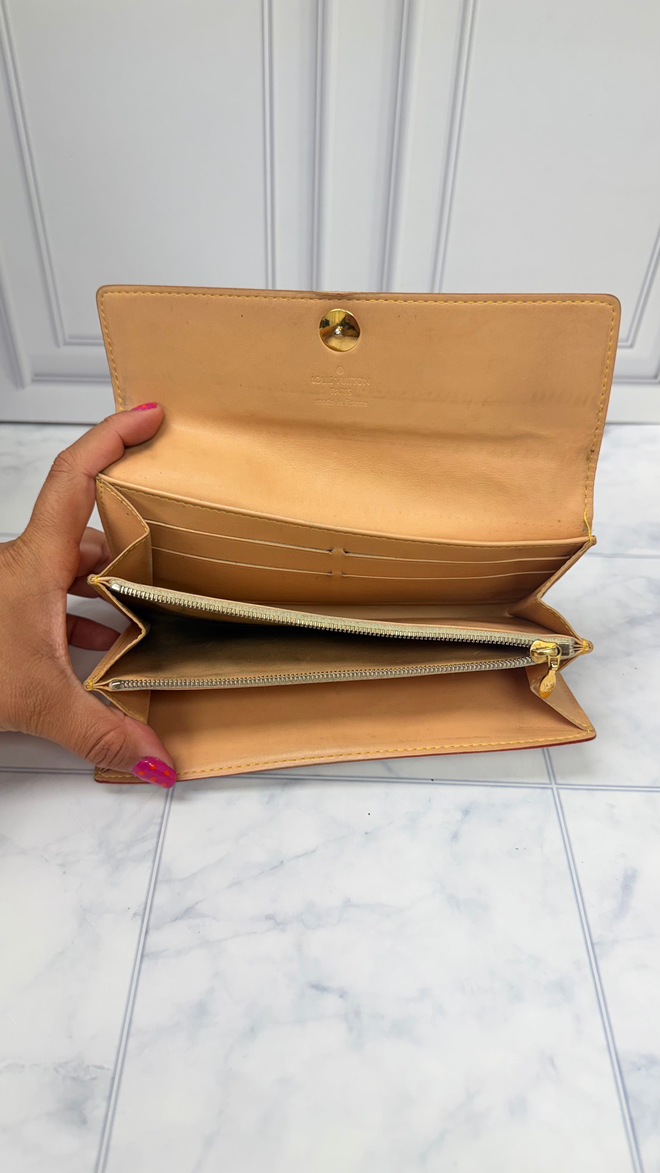 Louis Vuitton White Multicolor Monogram Sarah Wallet