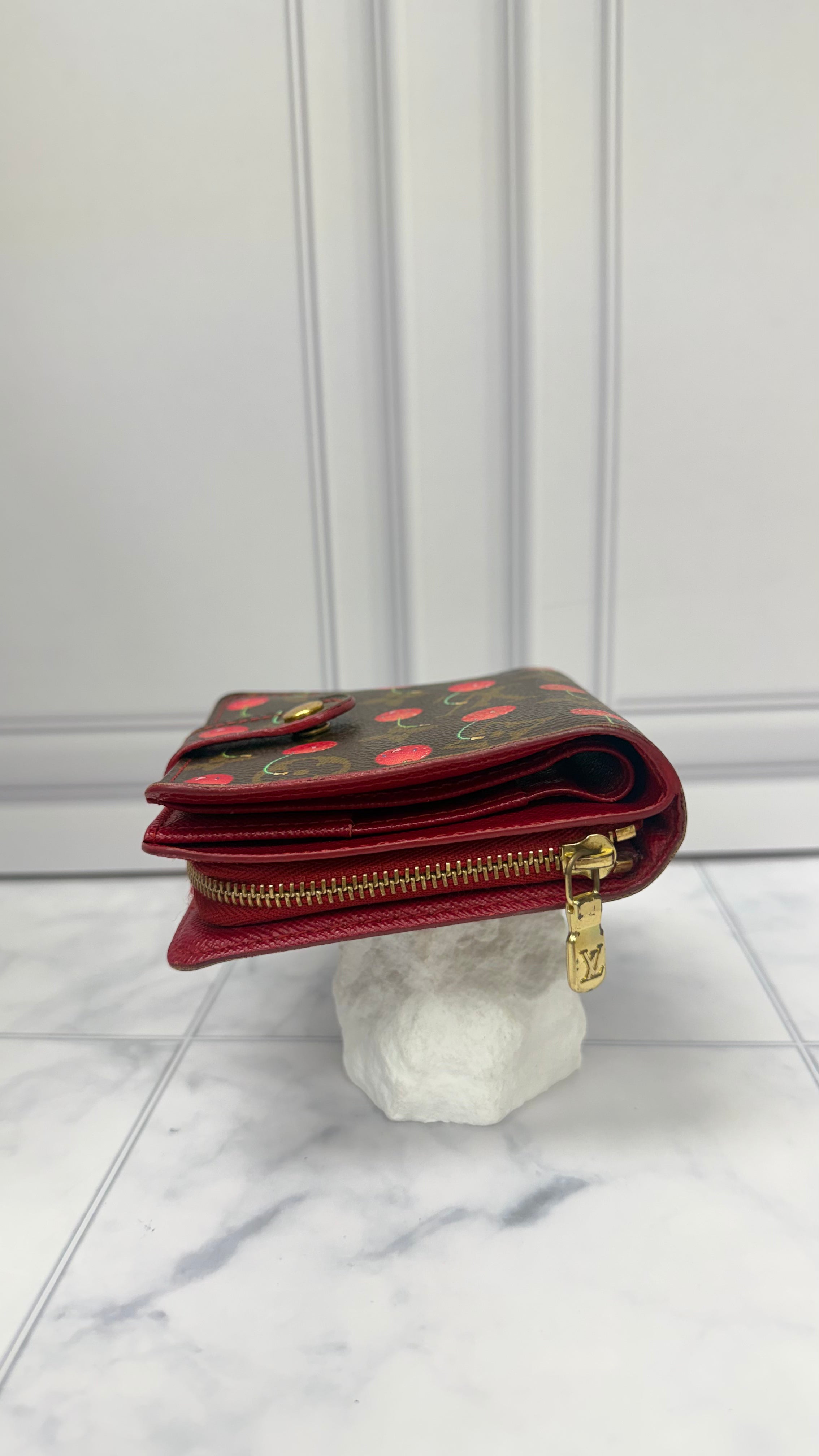 Louis Vuitton Monogram Cherry Compact Zippy Wallet