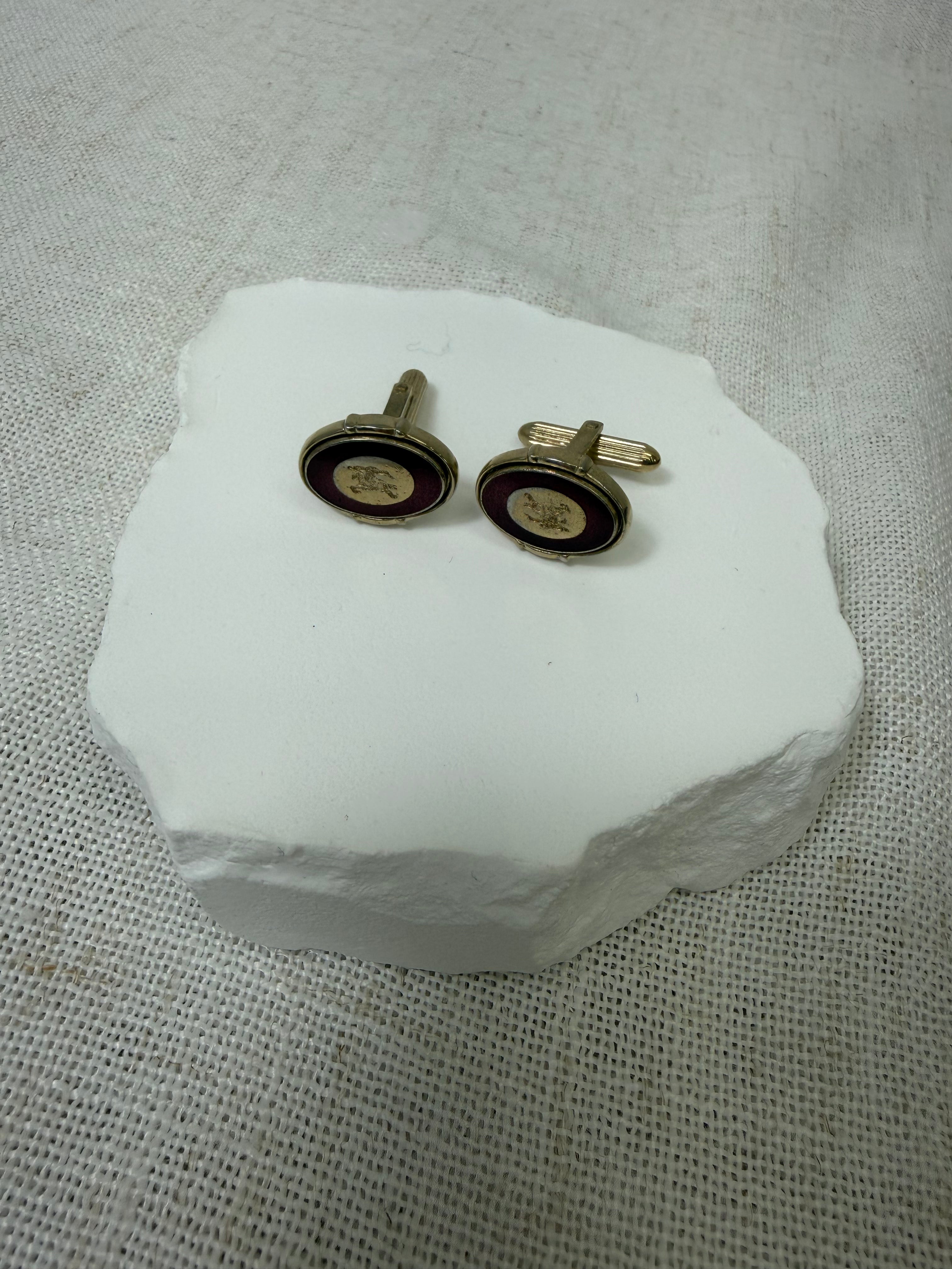 Burberry Two Tone Tie Clip & Cufflinks