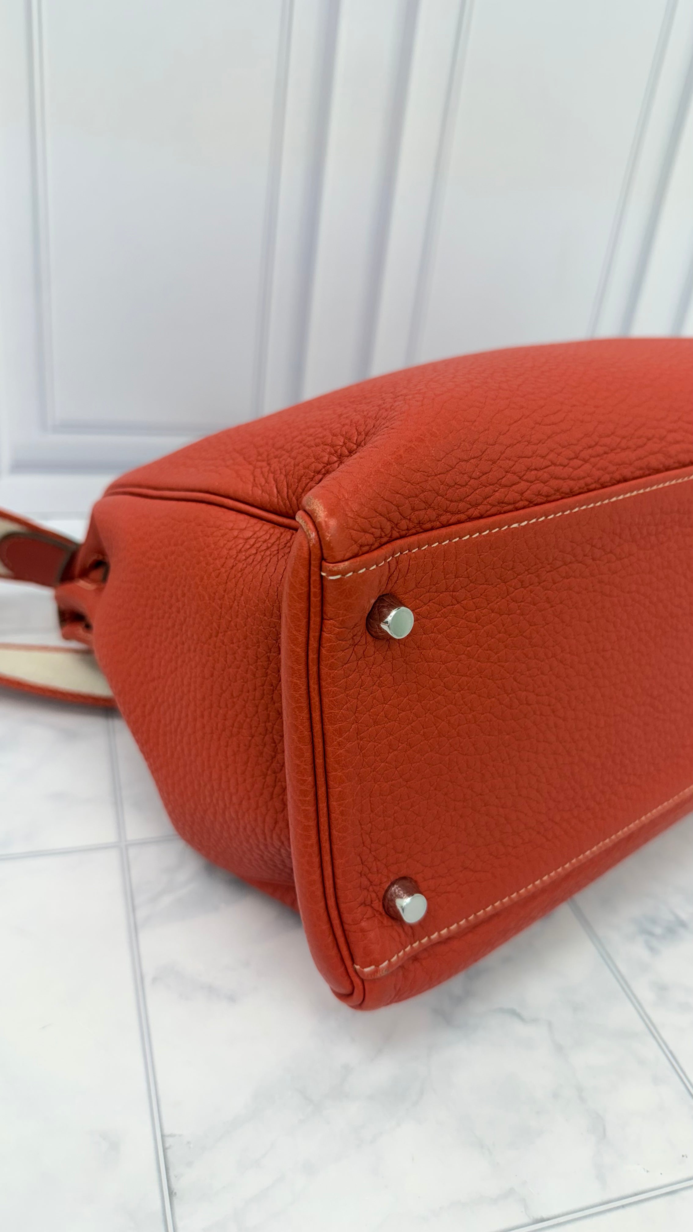 Hermes Orange Togo Leather Kelly Amazone 35 Handbag