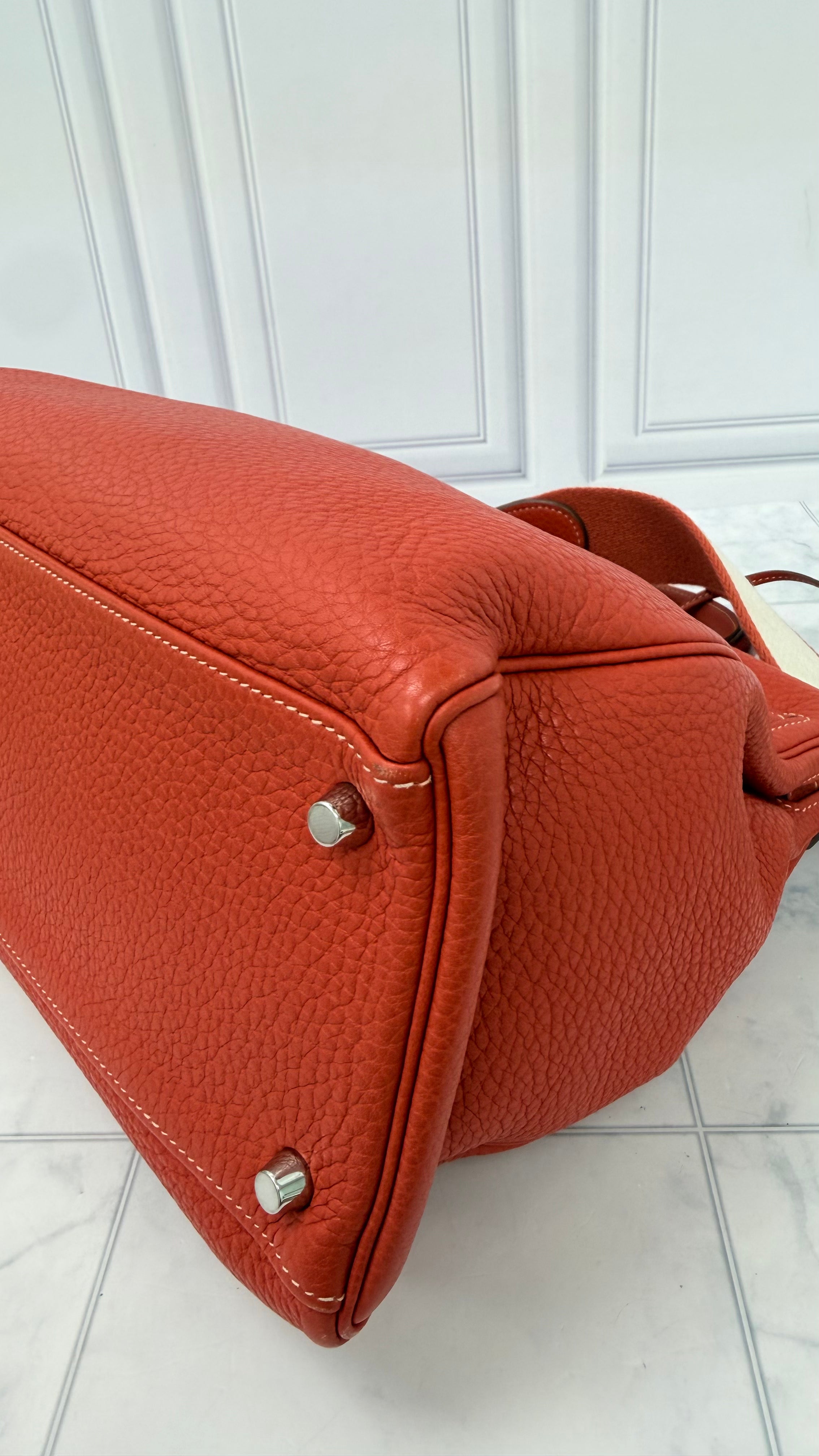 Hermes Orange Togo Leather Kelly Amazone 35 Handbag