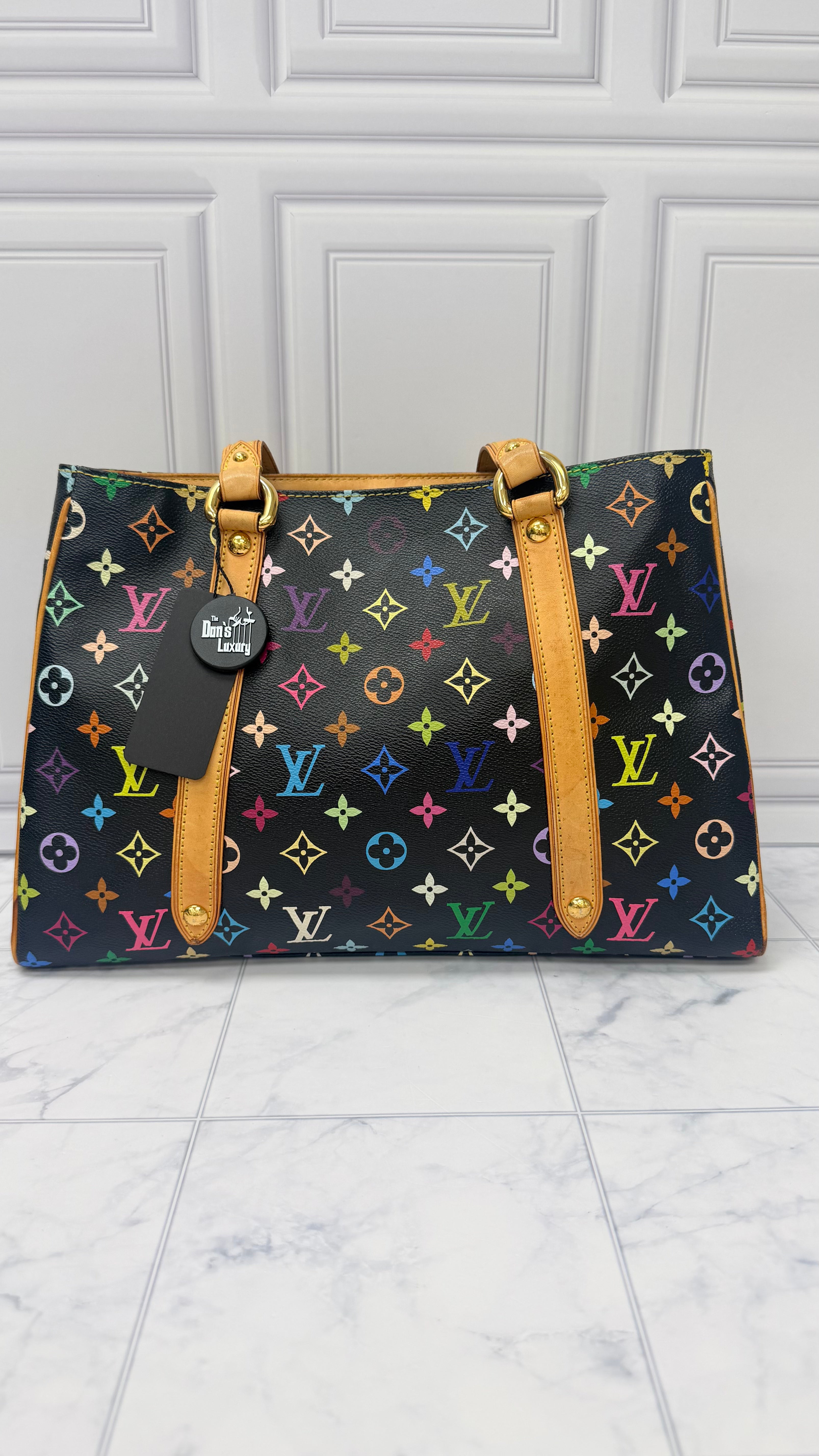 Louis Vuitton Black Multicolor Monogram Aurelia MM Handbag