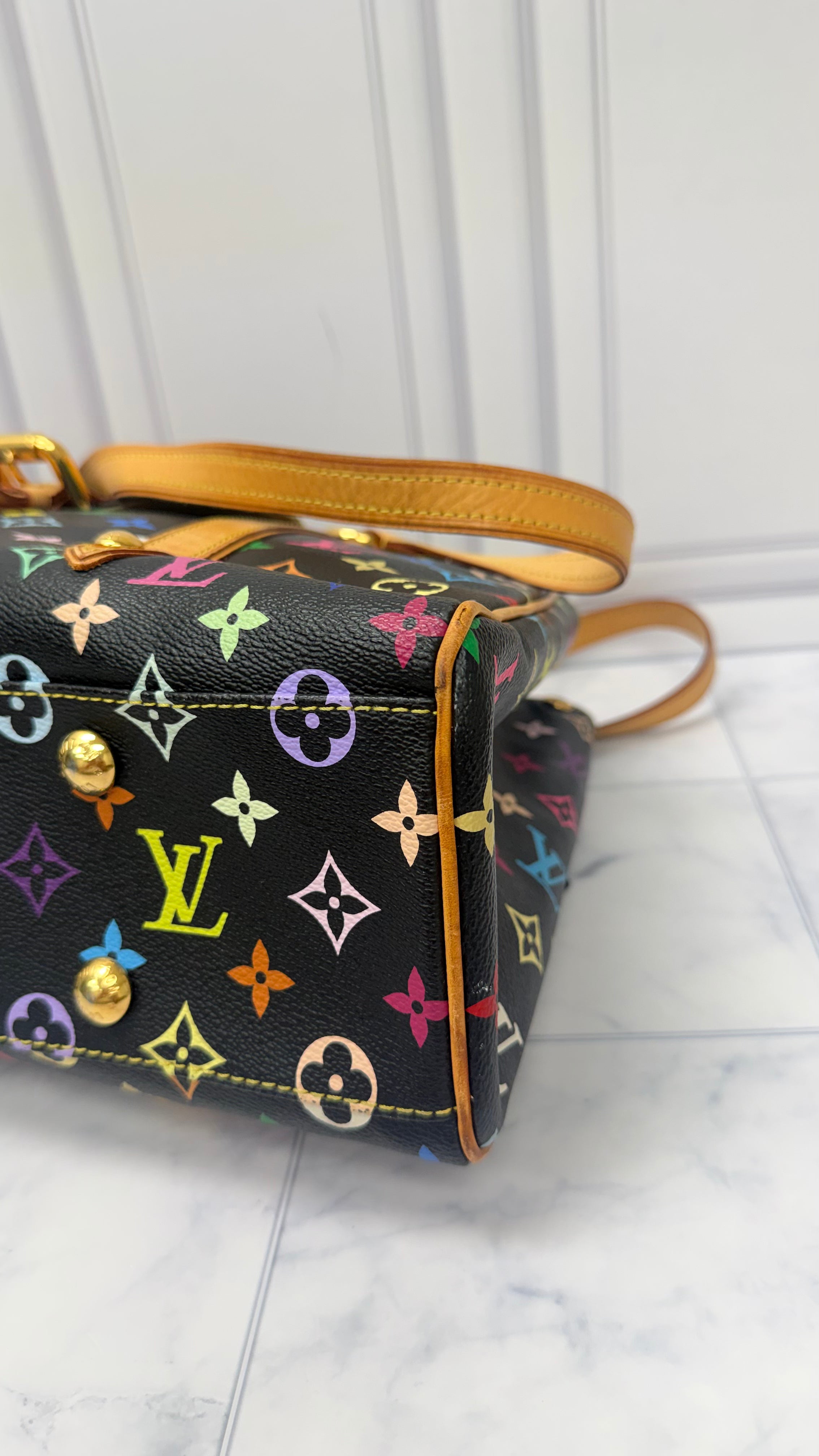 Louis Vuitton Black Multicolor Monogram Aurelia MM Handbag