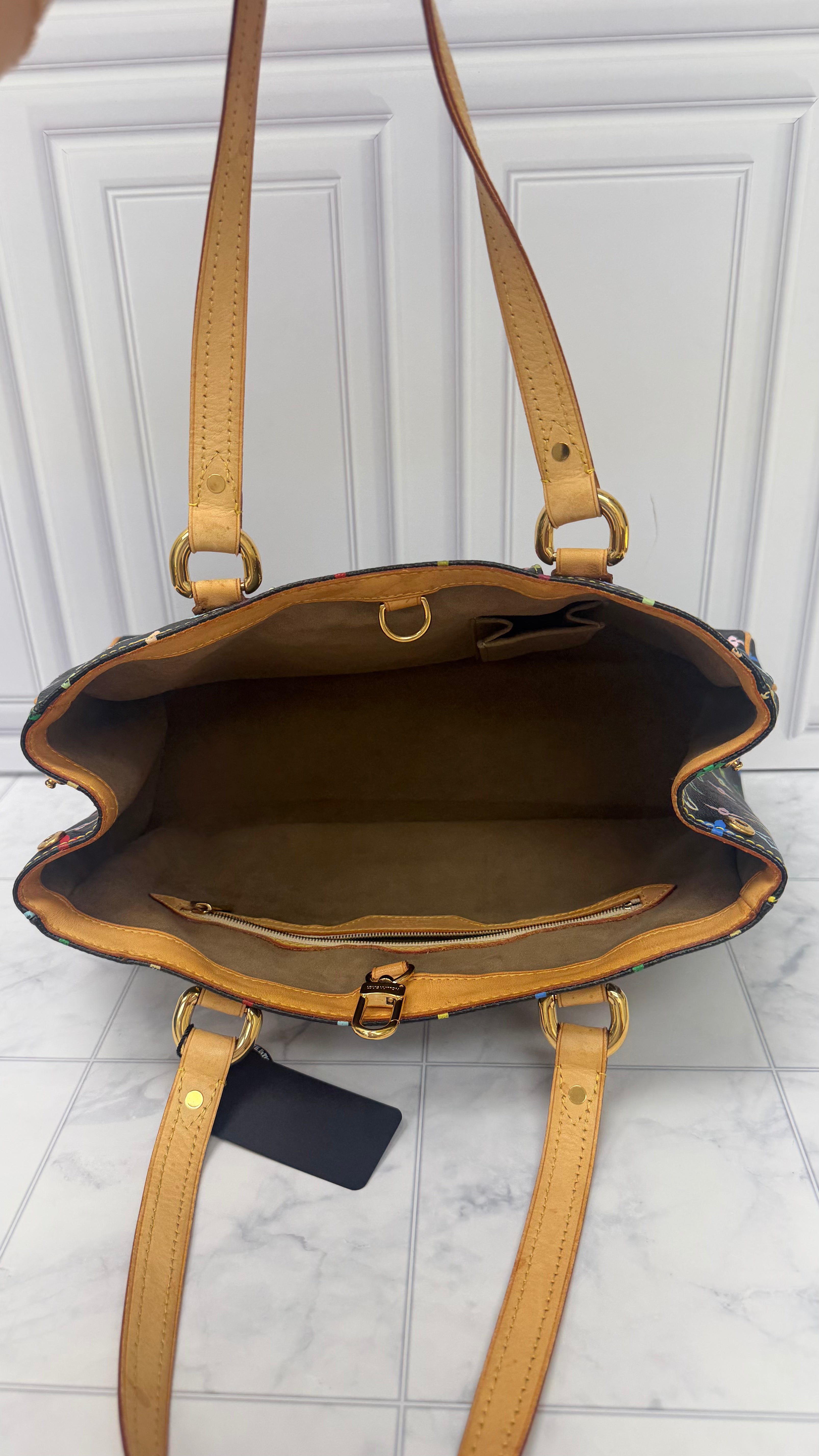 Louis Vuitton Black Multicolor Monogram Aurelia MM Handbag