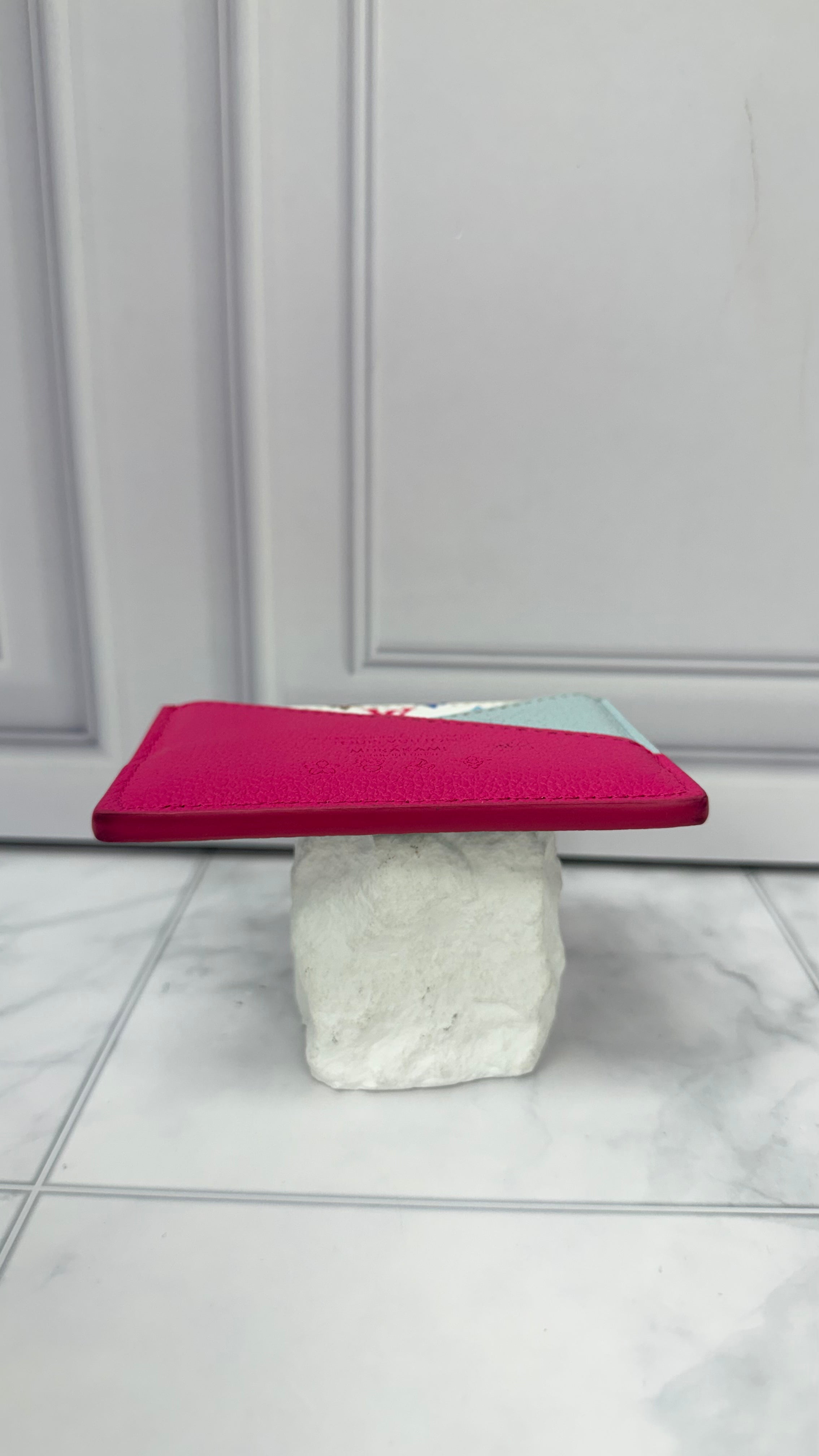 Louis Vuitton White Multicolor Monogram Leather Card Holder