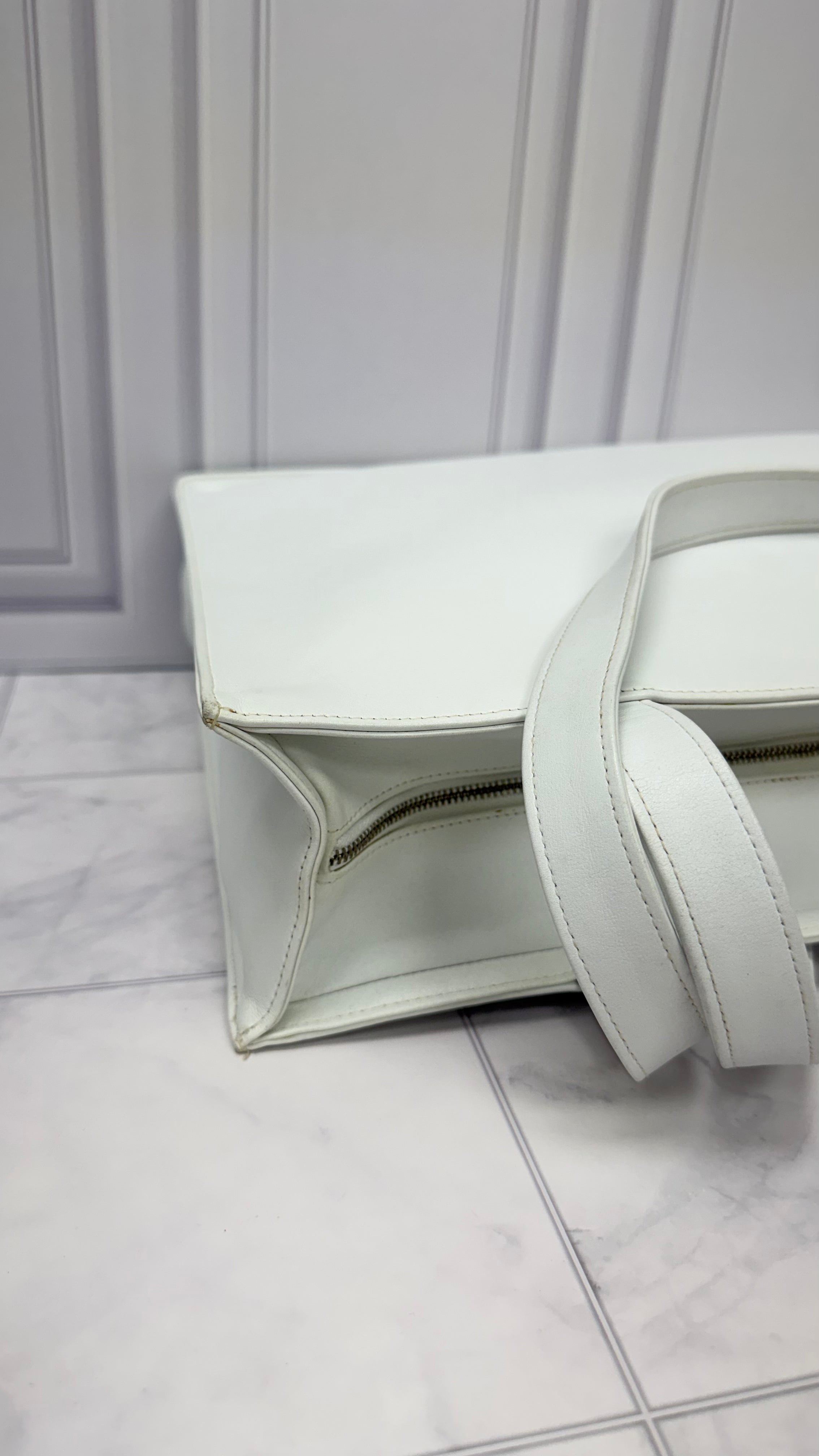 Chanel White Leather Timeless Tote Bag