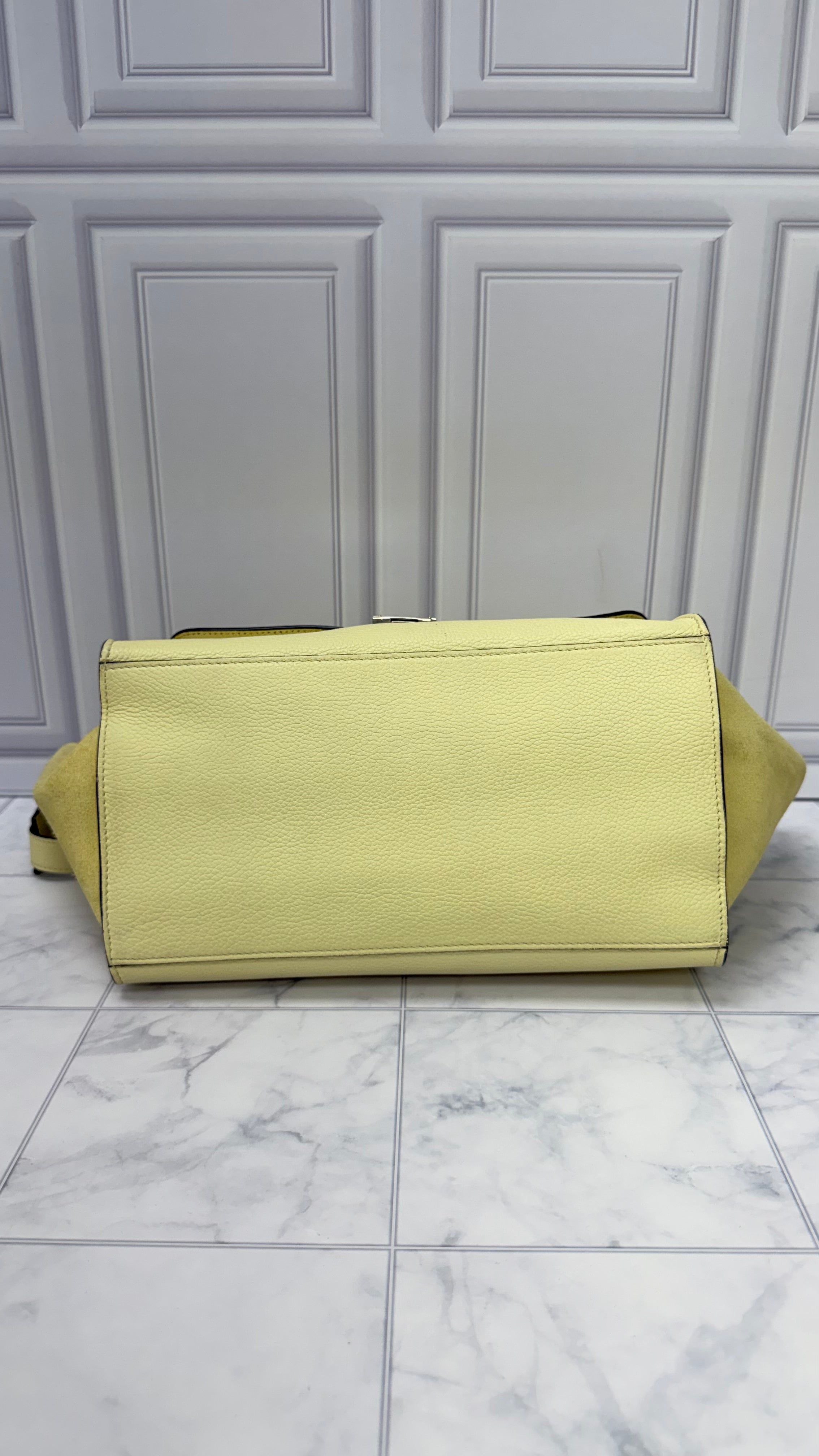 Celine Butter Yellow Leather Trapeze Medium Bag