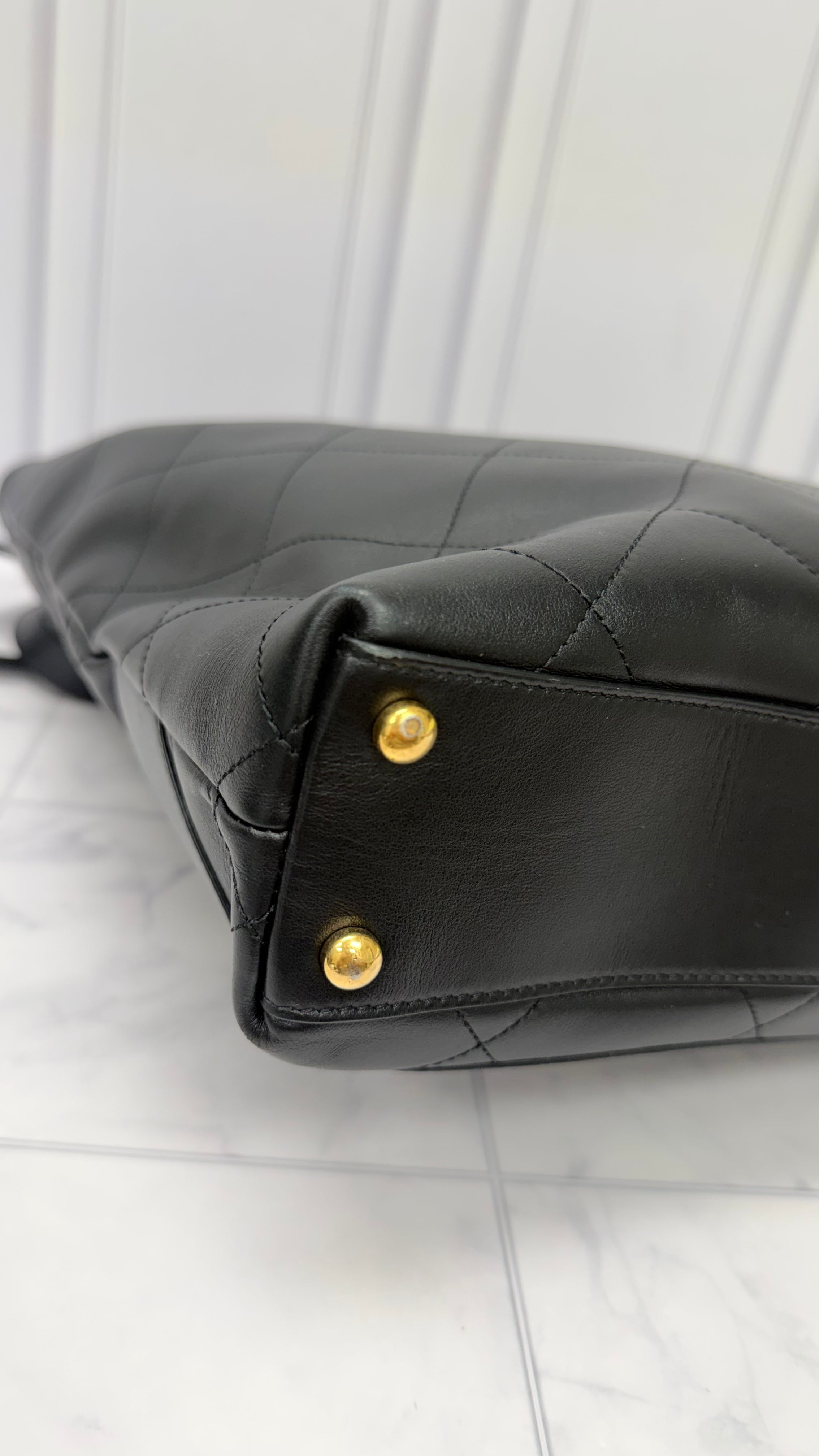 Chanel Black Leather Club Monaco Tote Bag