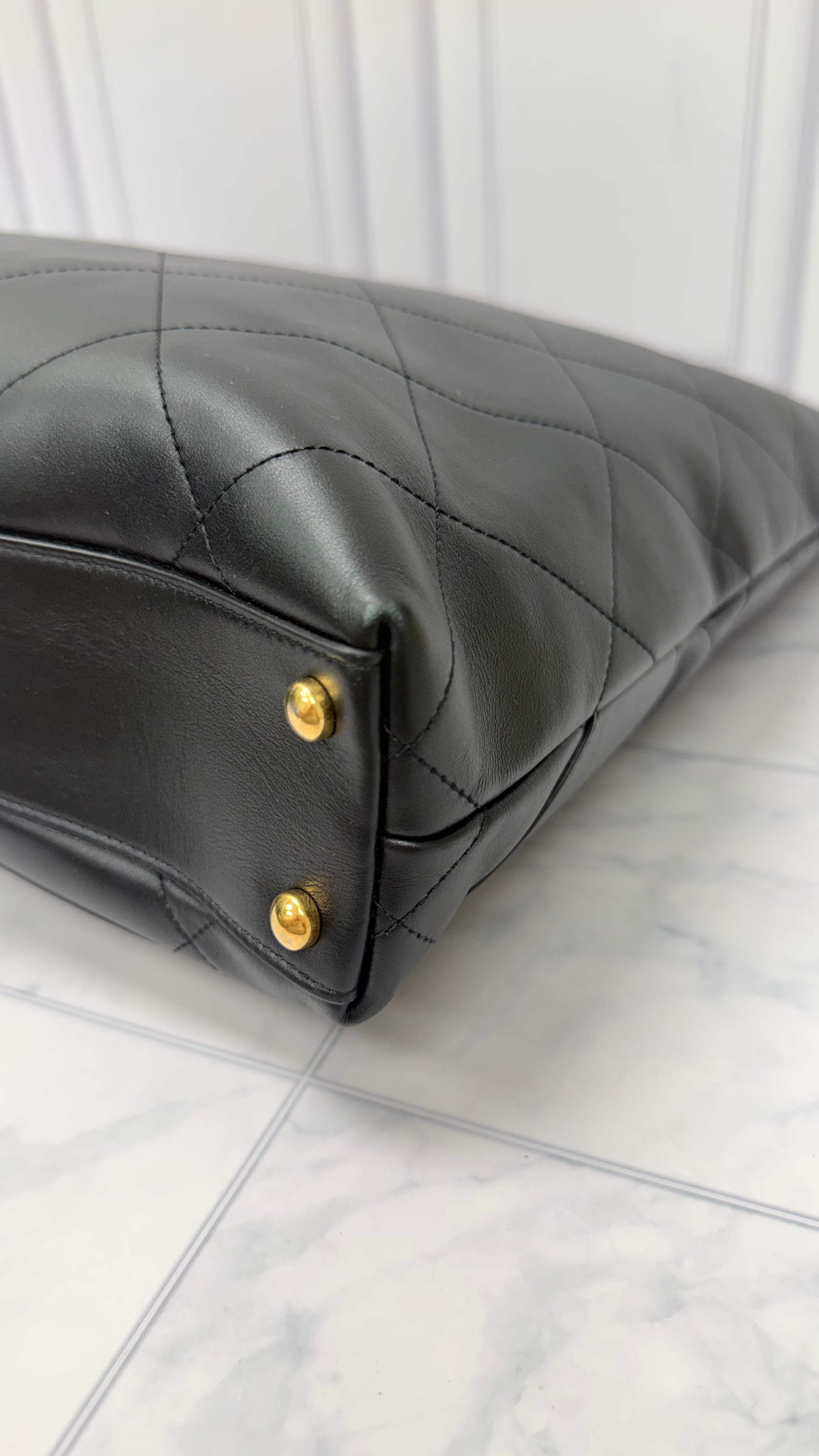Chanel Black Leather Club Monaco Tote Bag