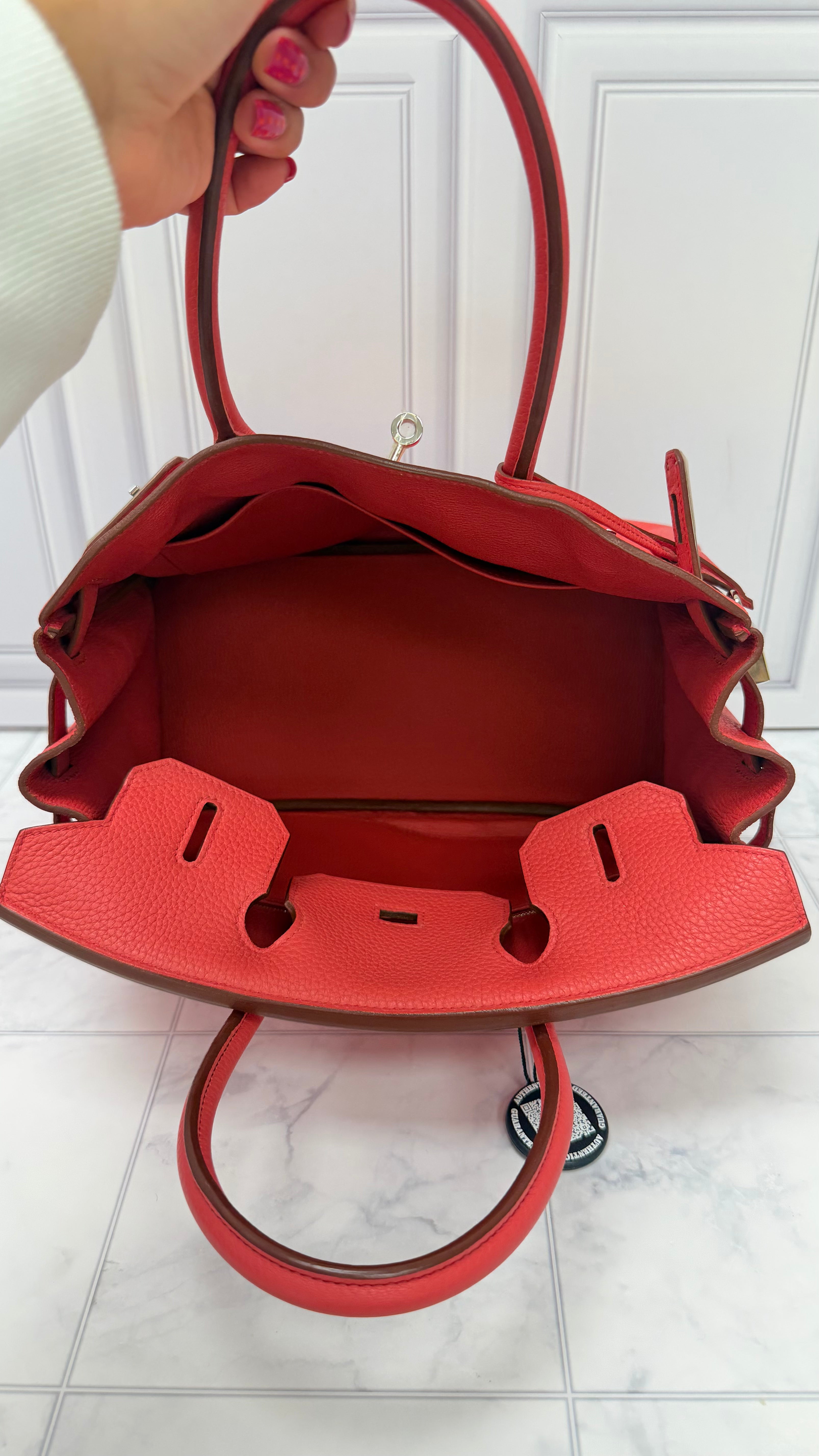 Hermes Birkin 30 Bougainvillier Clemence with Palladium Hardware