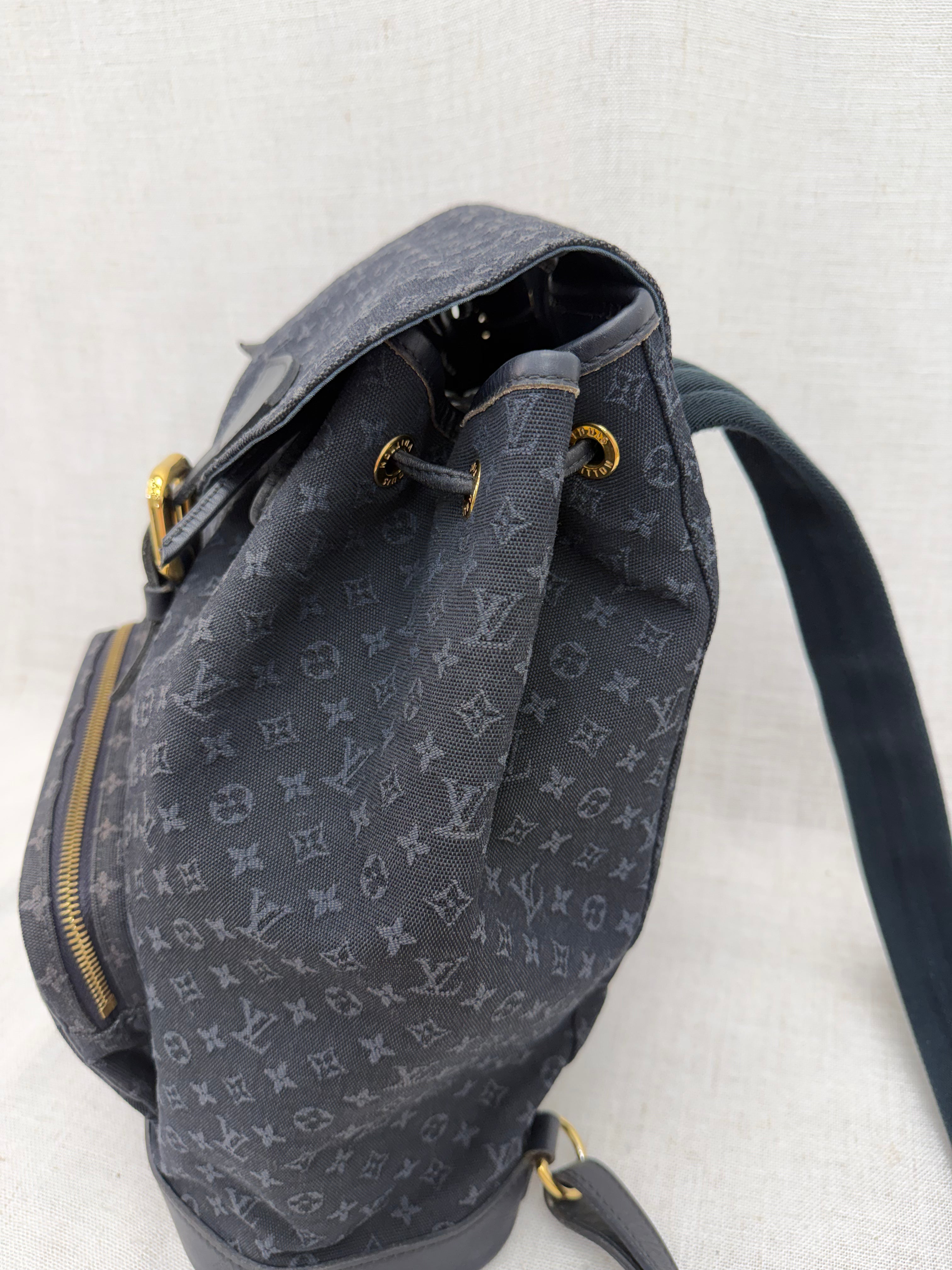Louis Vuitton RARE Blue Mini Lin Montsouris GM Backpack