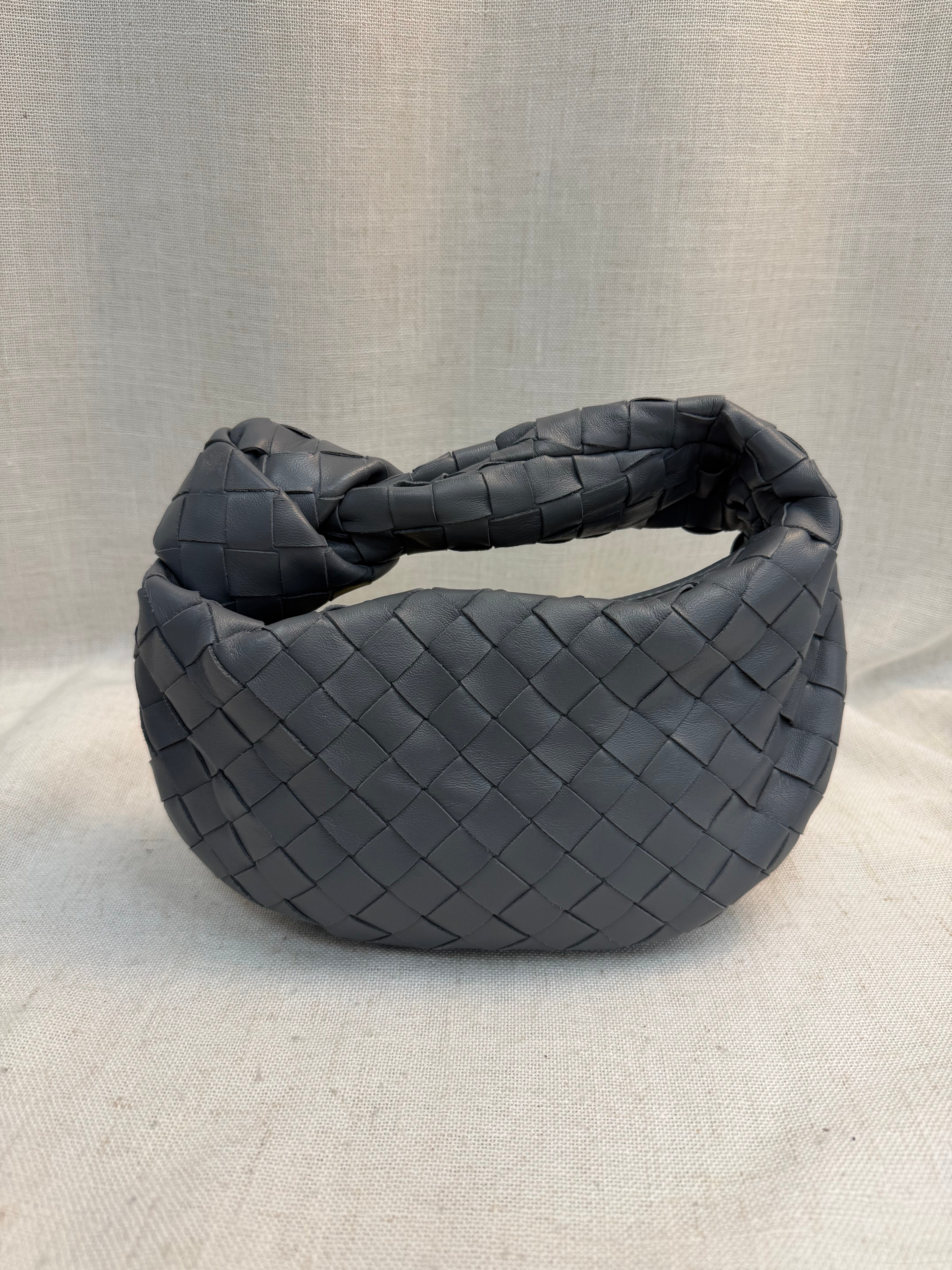 LIKE NEW Bottega Veneta Grey Leather Mini Jodi Bag