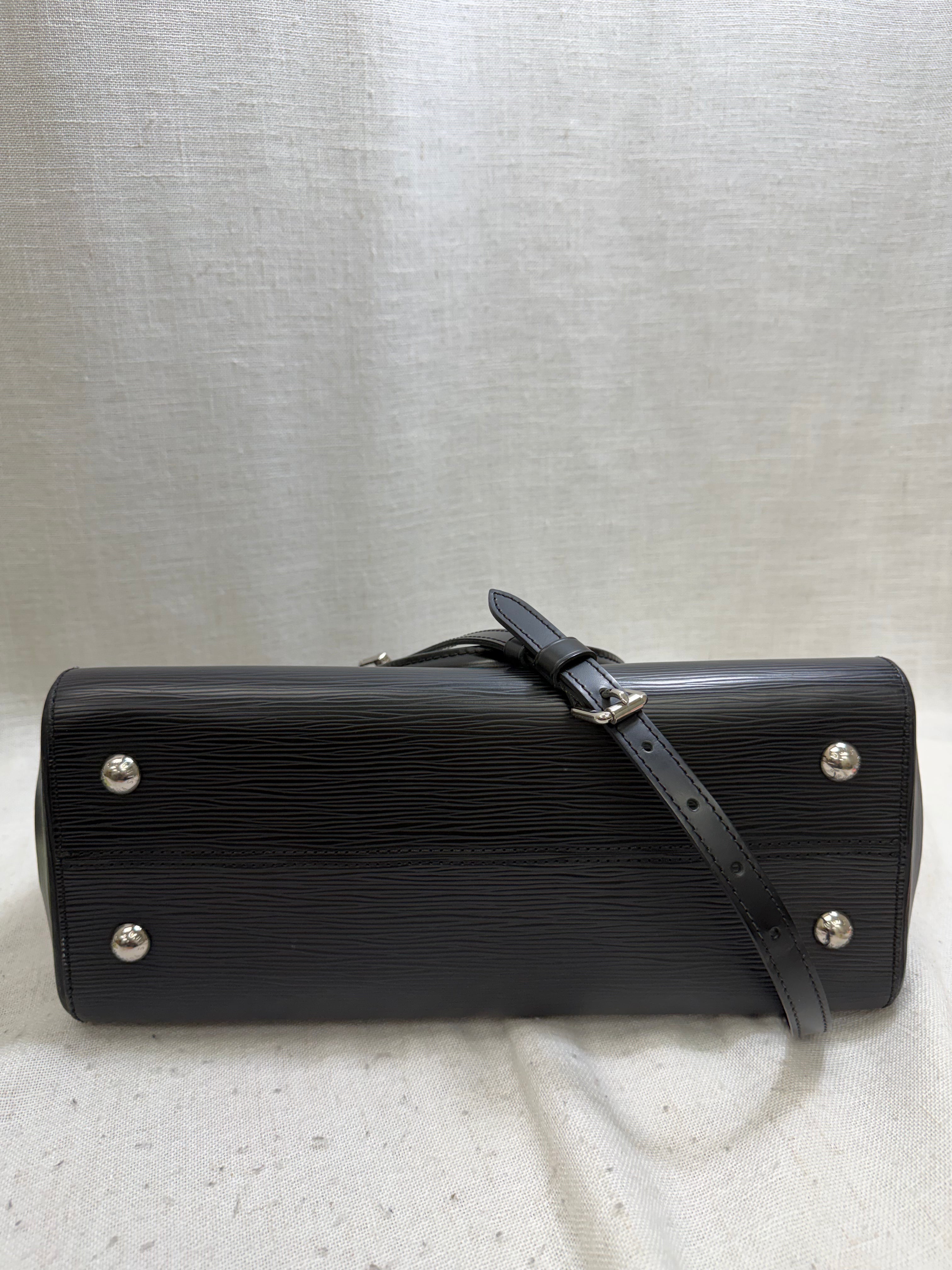 Louis Vuitton Black Epi Leather Soufflot MM Bag