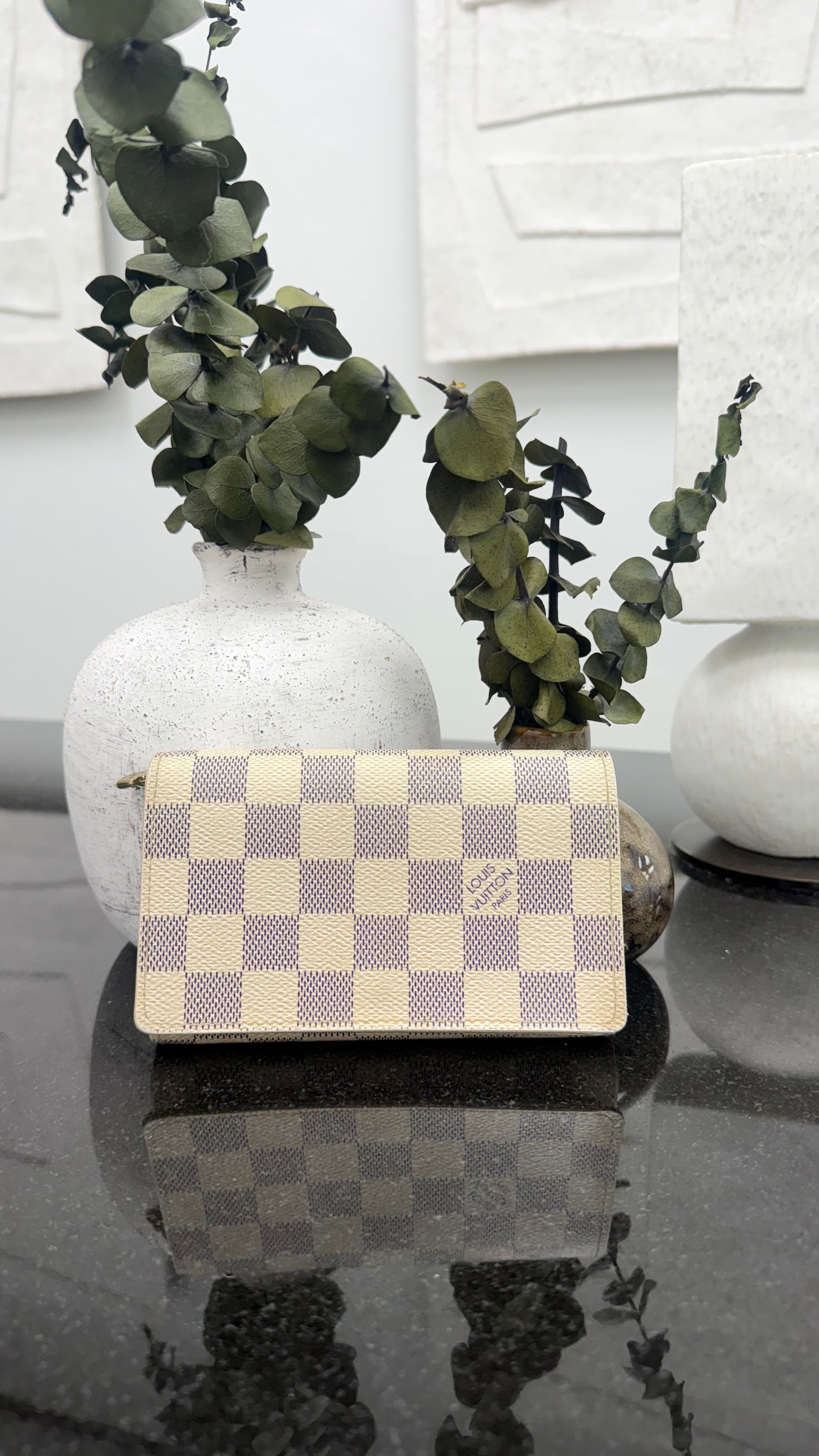 Louis Vuitton Damier Azur Porte Monnaie Billet Tresor Wallet