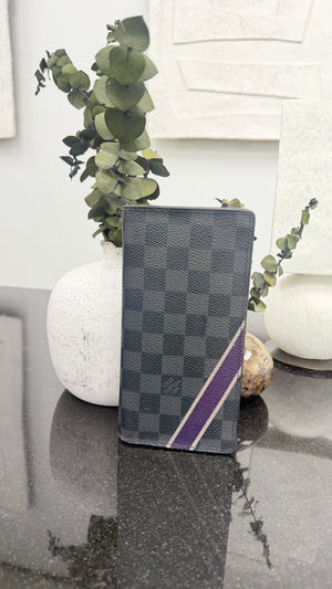 Louis Vuitton Damier Graphite Purple Brazza Wallet
