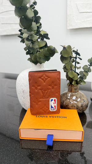 Louis Vuitton x NBA Brown Basketball Leather Pocket Organizer