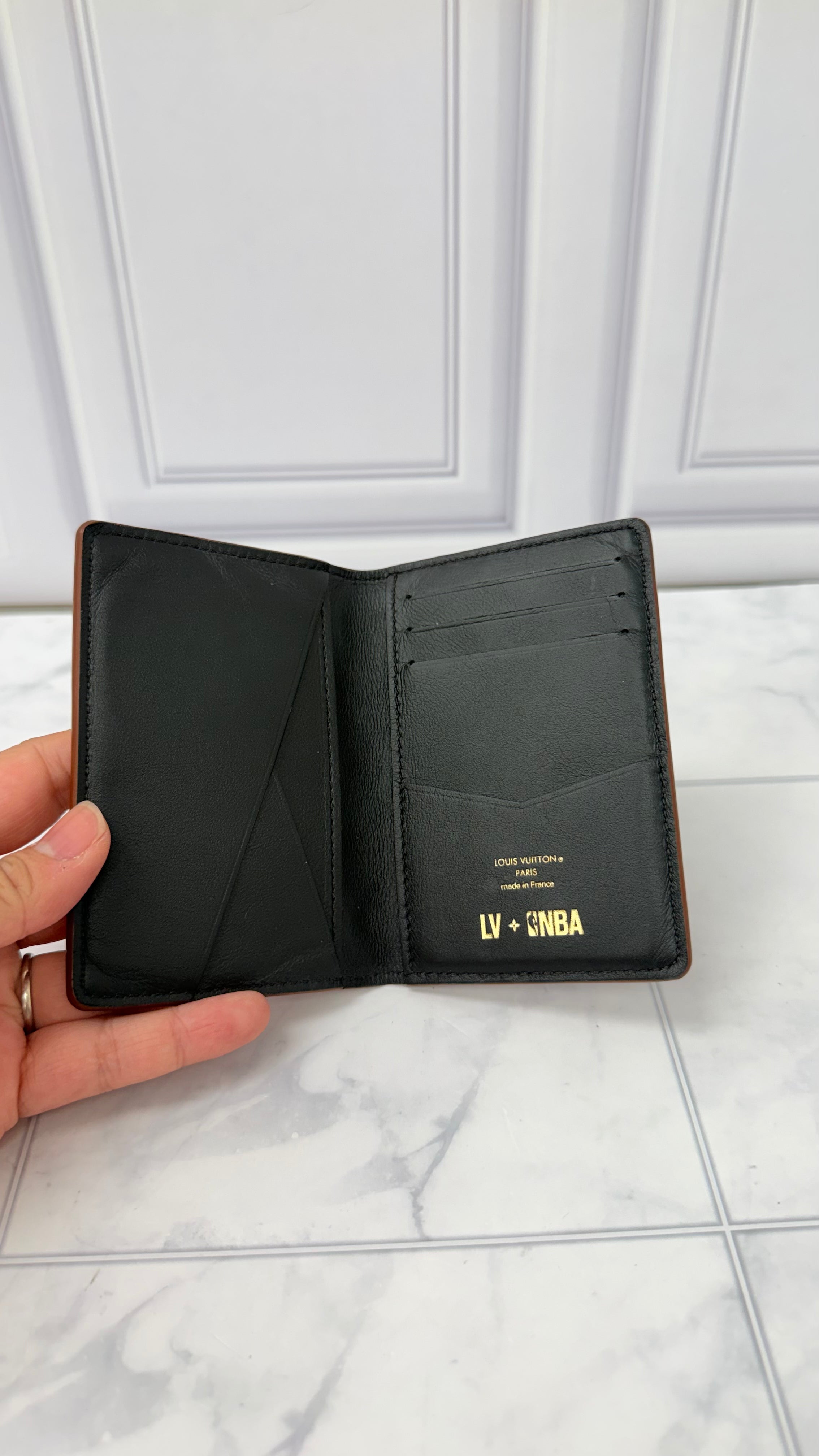 Louis Vuitton x NBA Brown Basketball Leather Pocket Organizer