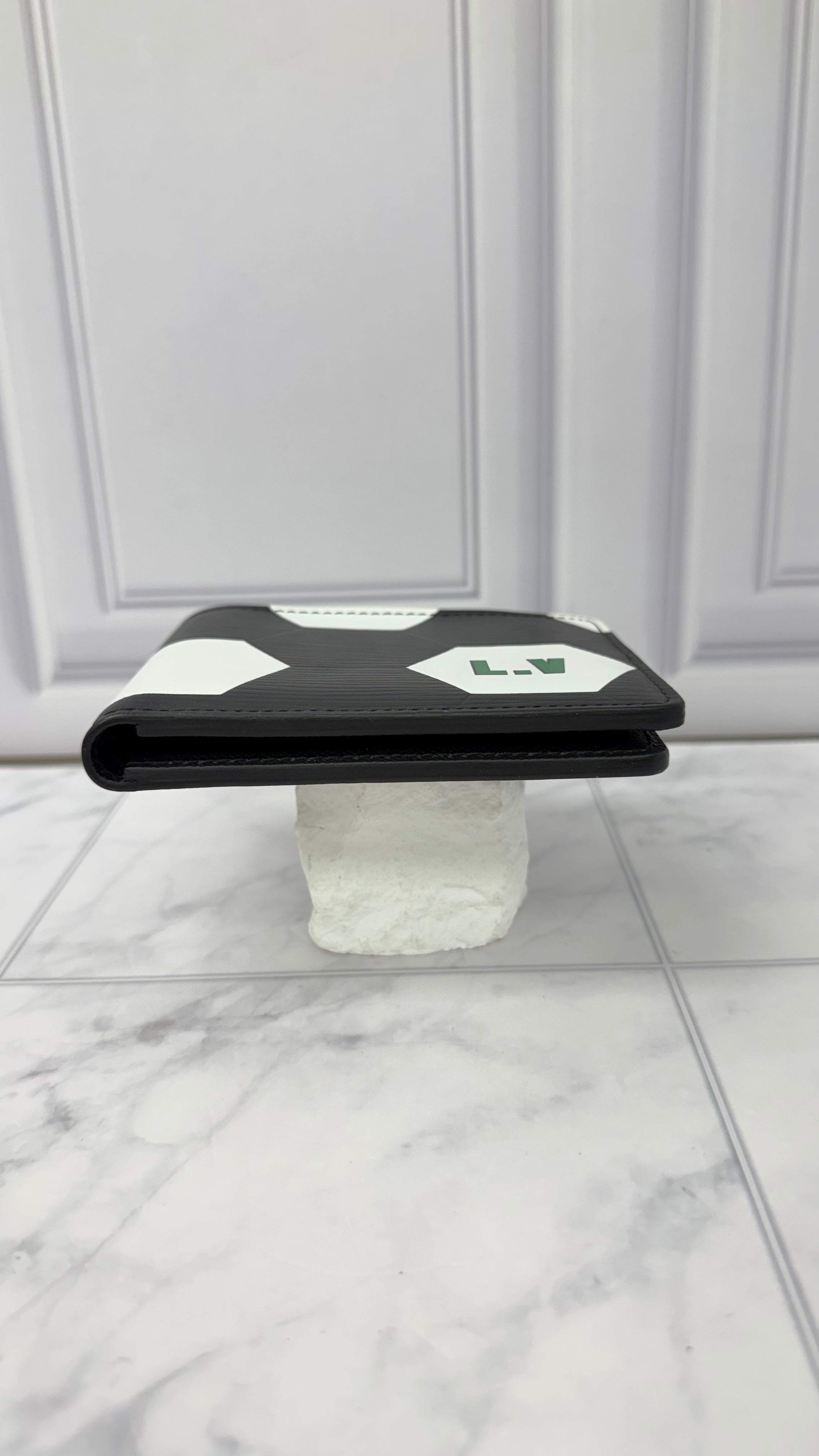 Louis Vuitton Black And White Epi Leather FIFA Wold Cup Bifold Wallet