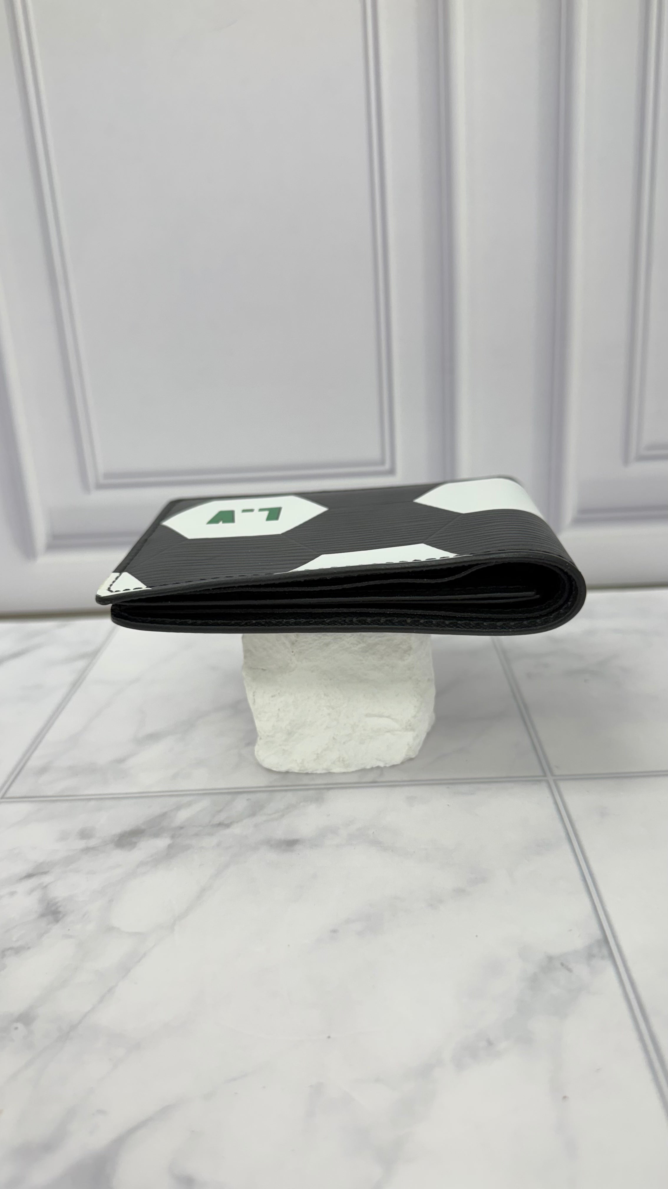 Louis Vuitton Black And White Epi Leather FIFA Wold Cup Bifold Wallet