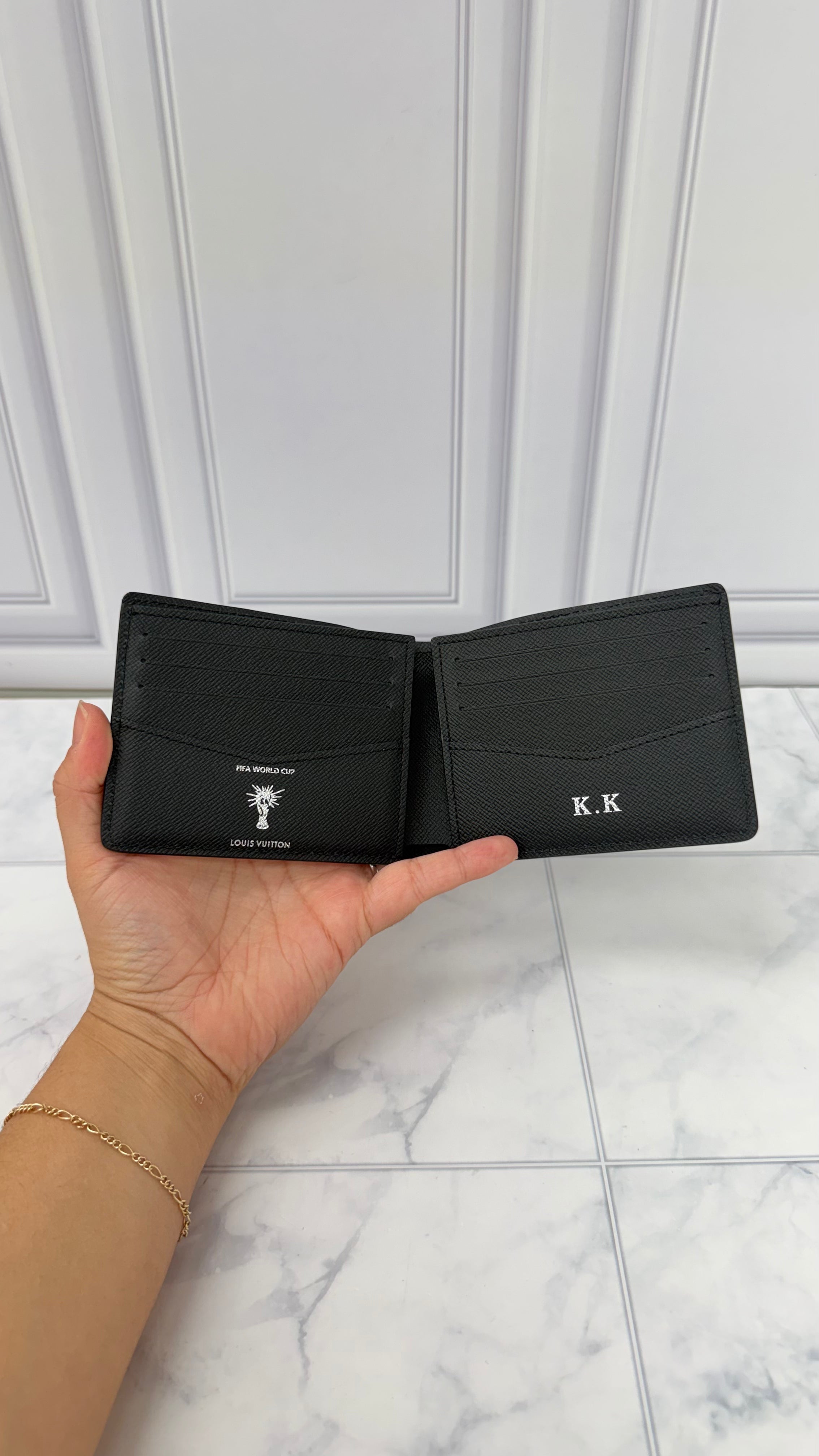 Louis Vuitton Black And White Epi Leather FIFA Wold Cup Bifold Wallet