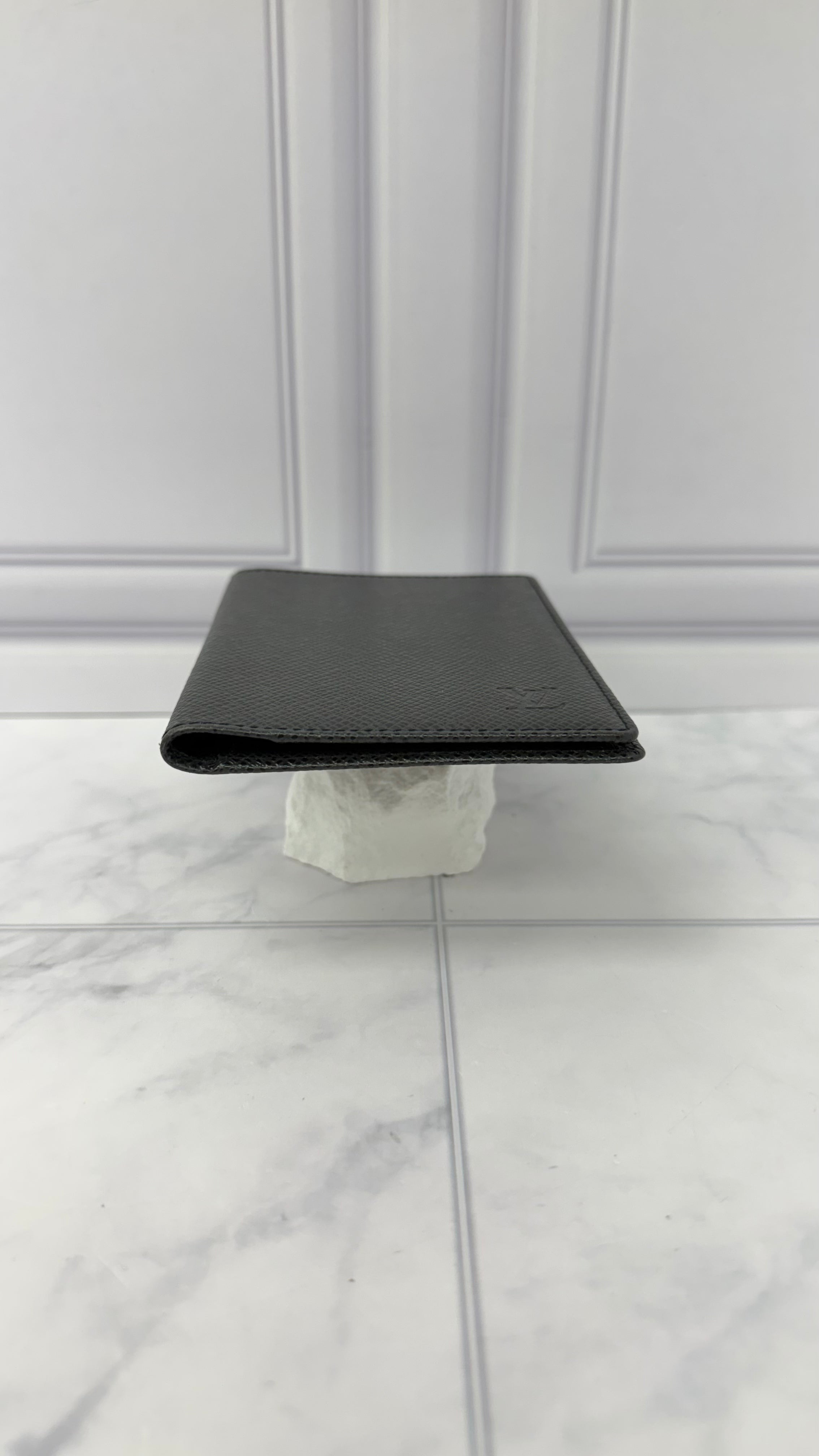 Louis Vuitton Black Taiga Leather Passport Cover