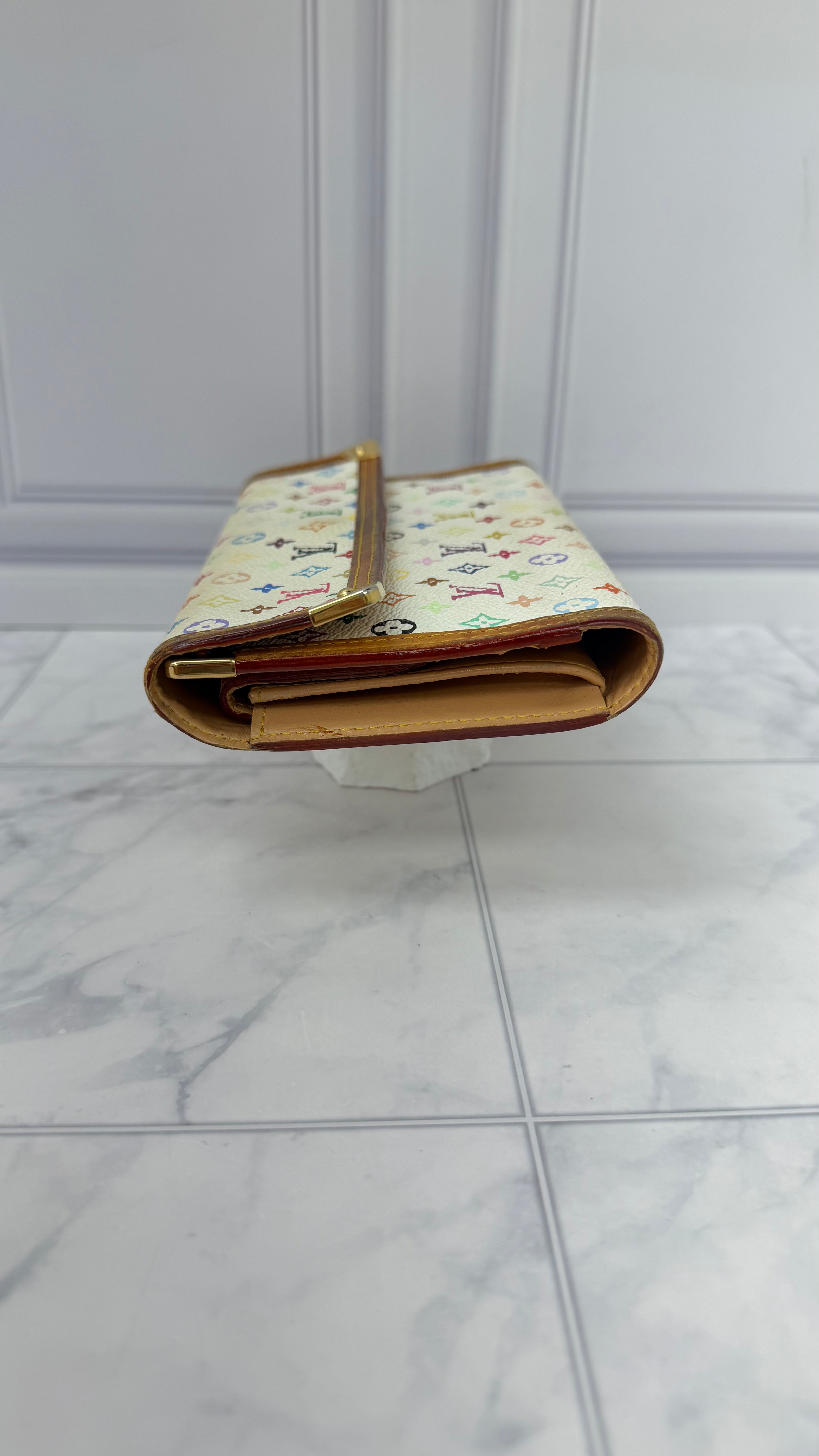 Louis Vuitton White Multicolor Monogram Porte Tresor International Wallet
