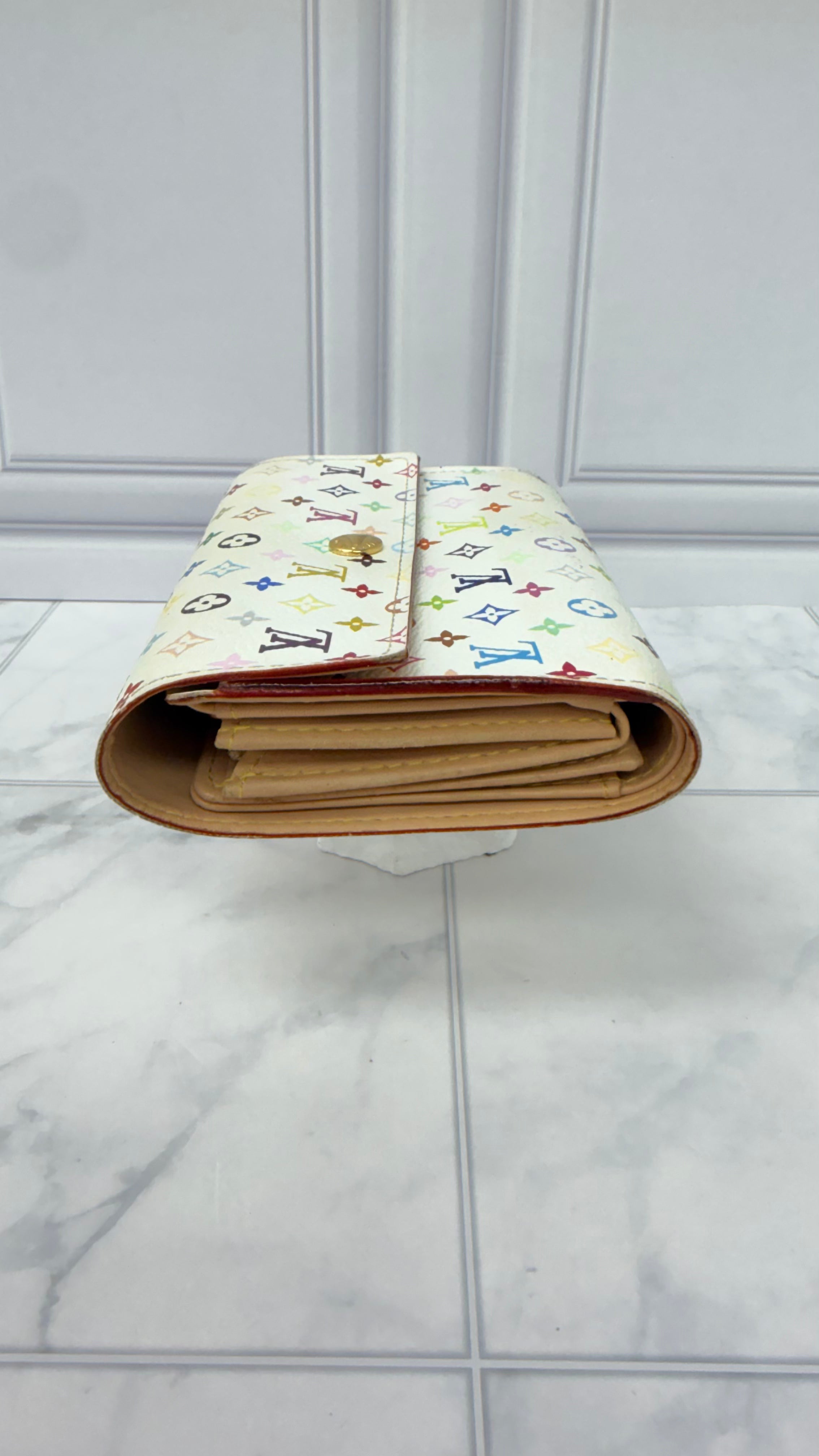 Louis Vuitton White Multicolor Monogram Alexandra Wallet