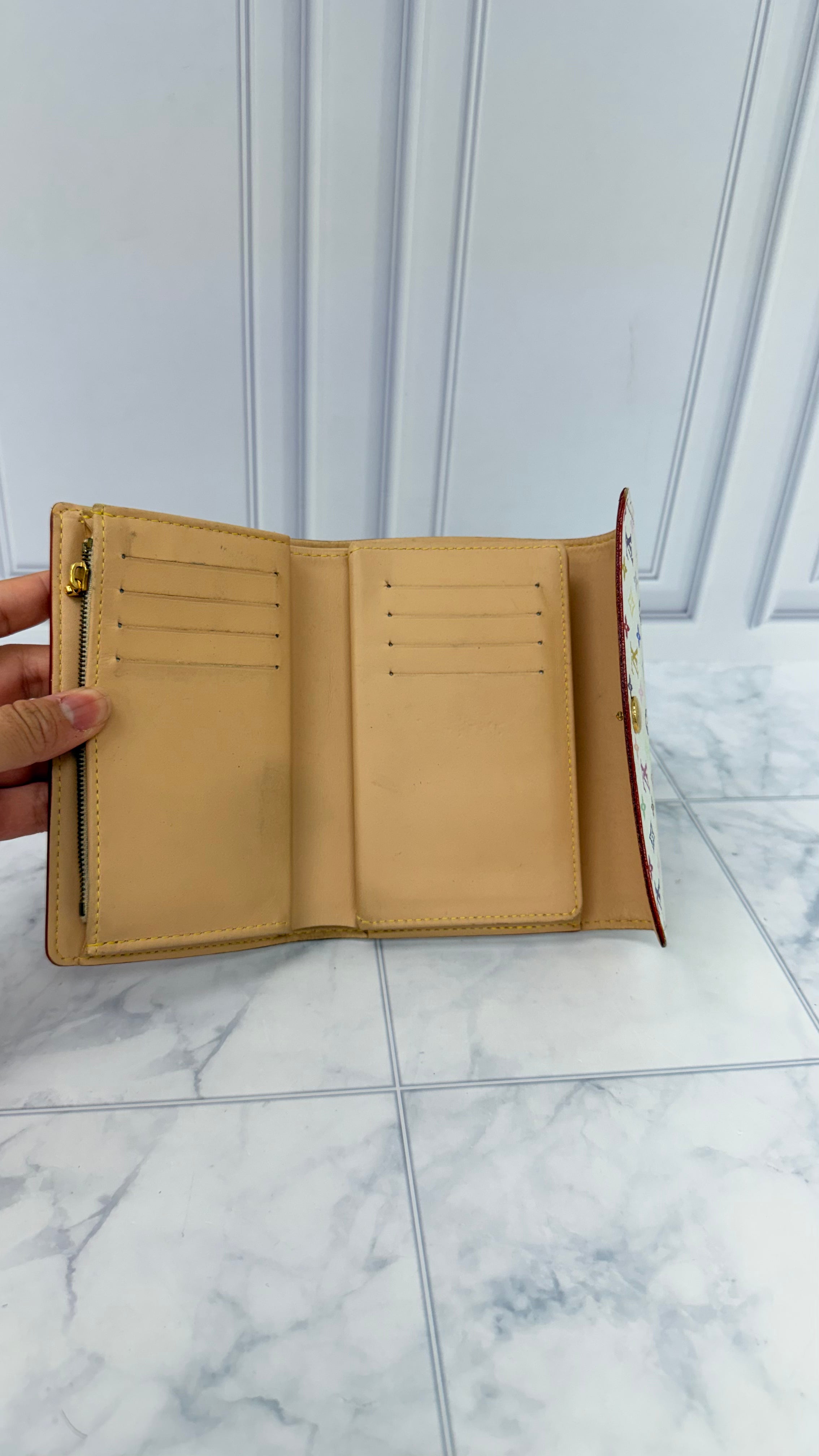 Louis Vuitton White Multicolor Monogram Alexandra Wallet