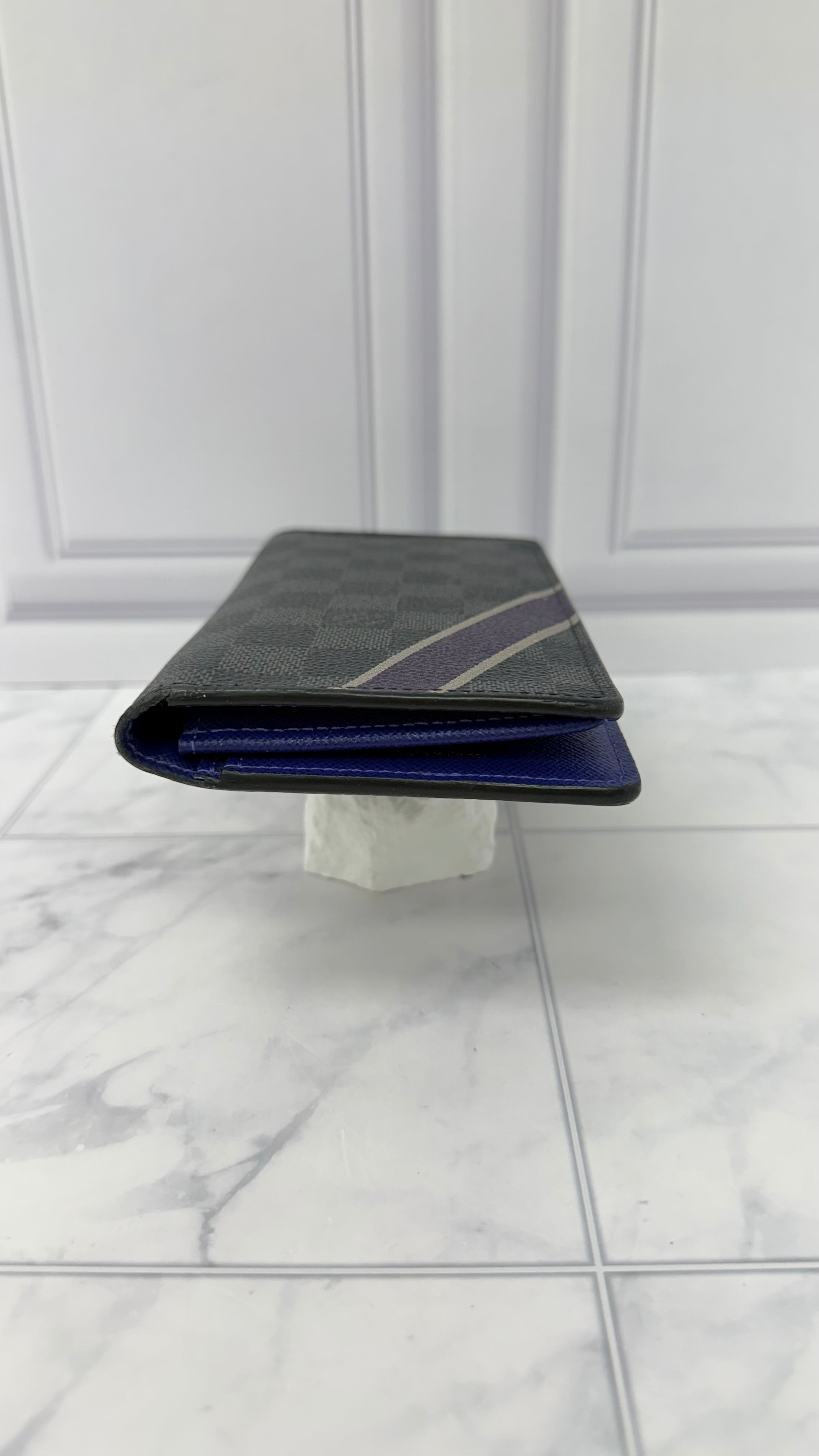 Louis Vuitton Damier Graphite Purple Brazza Wallet