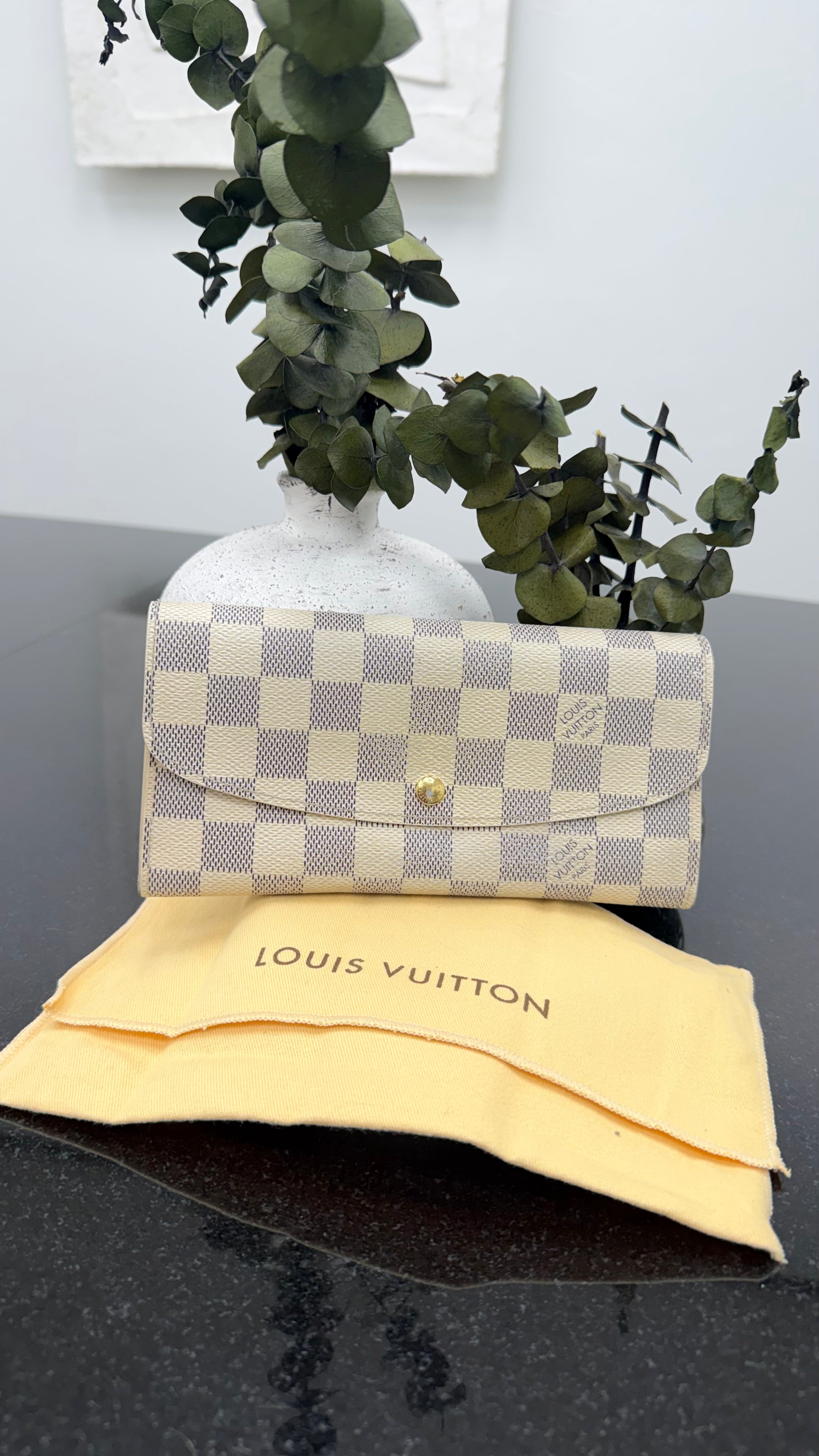 Louis Vuitton Damier Azur Emilie Wallet