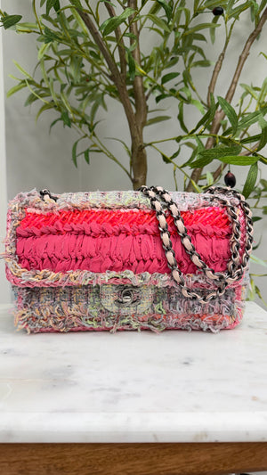 Chanel Multicolor Tweed Medium Flap Bag