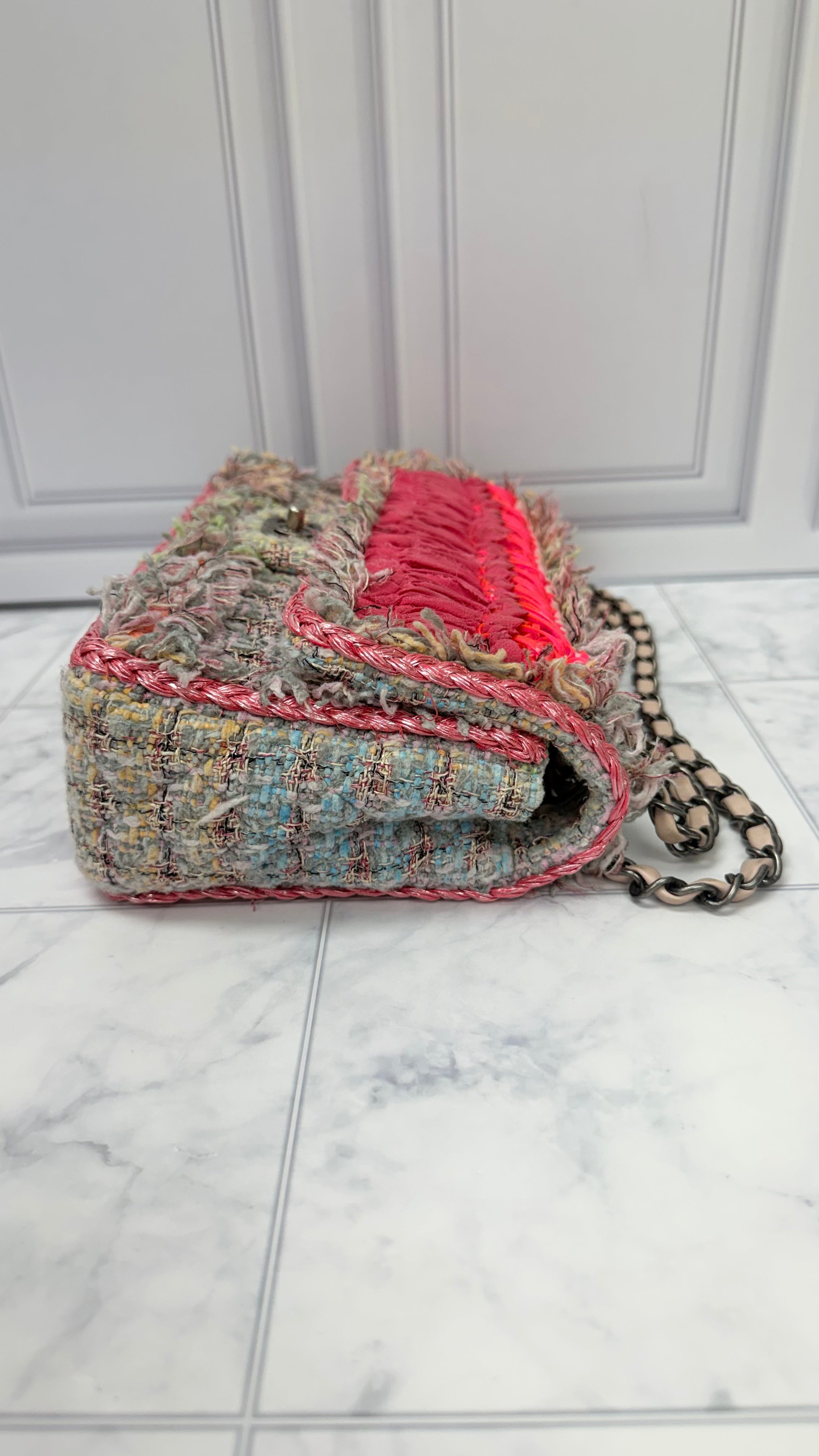 Chanel Multicolor Tweed Medium Flap Bag