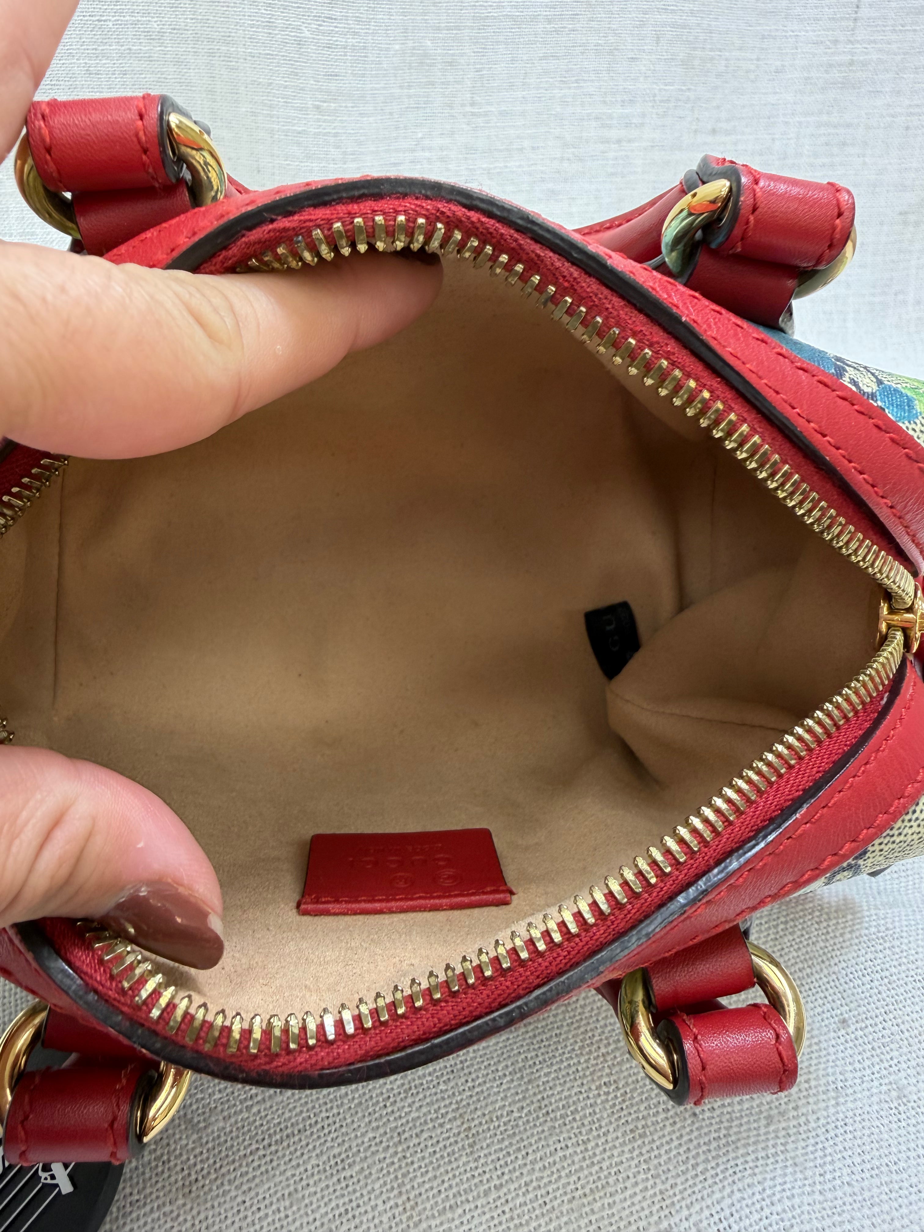 Gucci GG Supreme Blooms Boston Bag