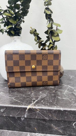 Louis Vuitton Damier Ebene Porte Tresor Wallet