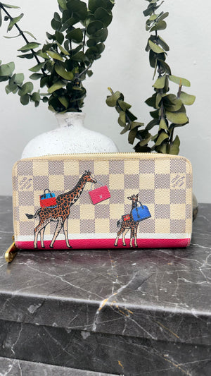 Louis Vuitton Damier Azur Christmas Animation Zippy Wallet