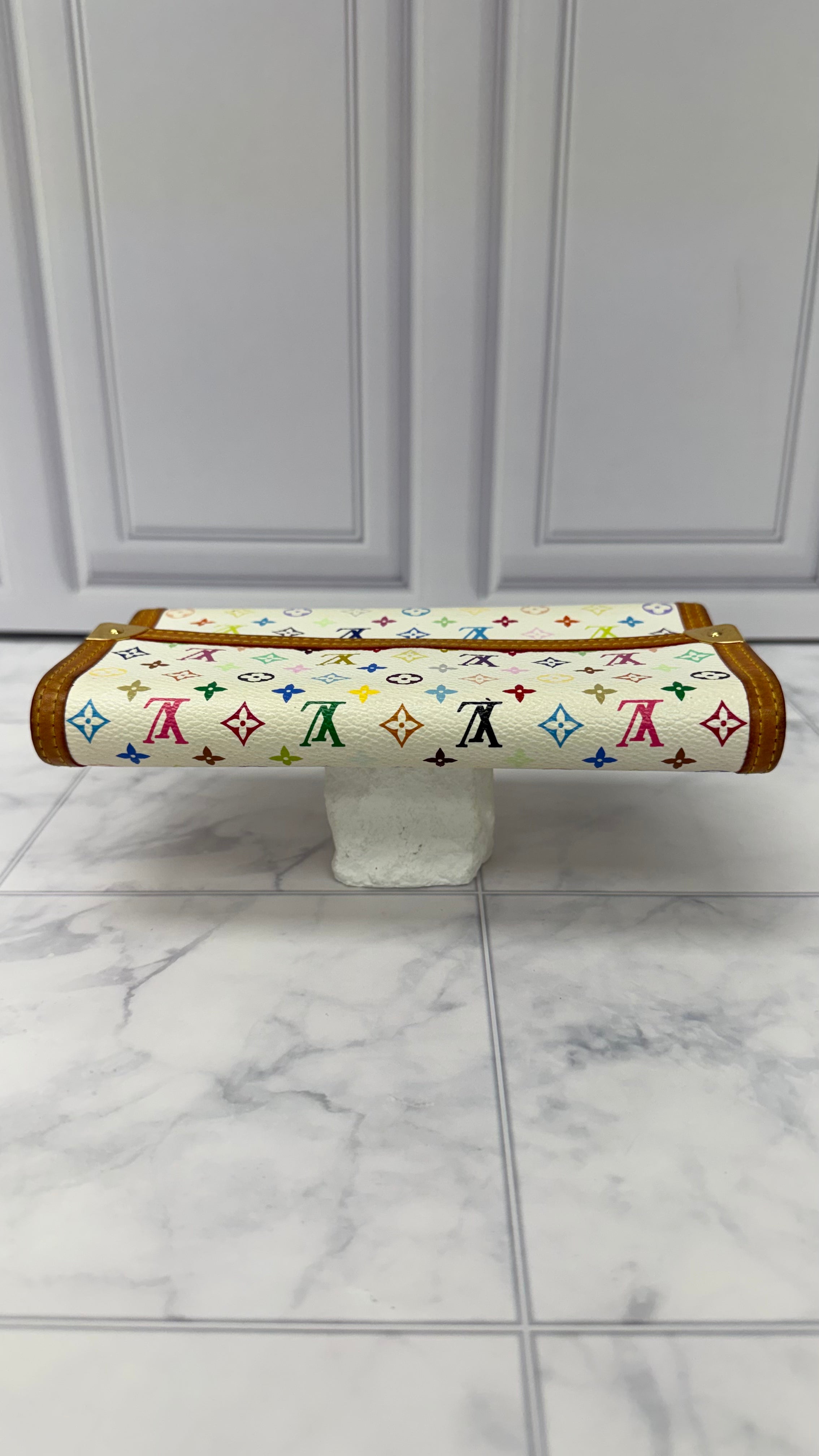 Louis Vuitton White Multicolor Monogram International Wallet